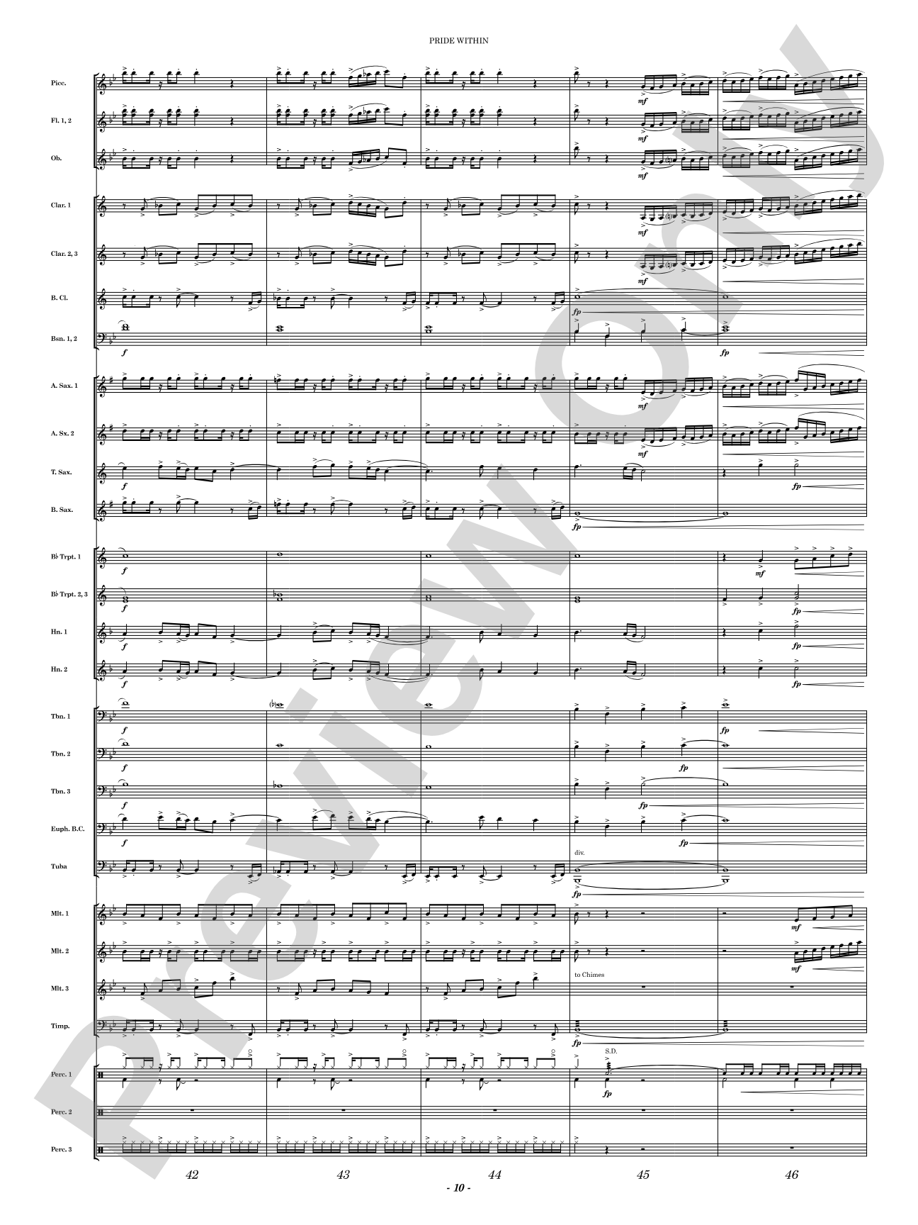 Pride Within: Concert Band Conductor Score & Parts