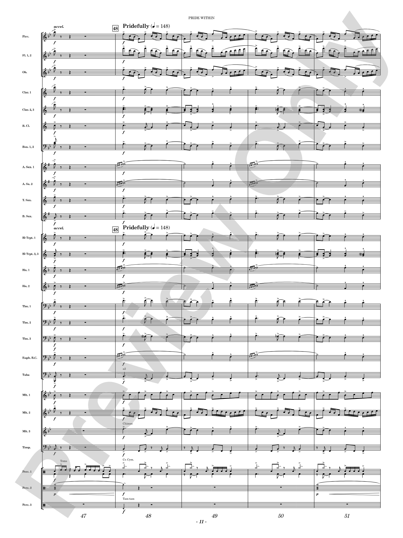 Pride Within: Concert Band Conductor Score & Parts