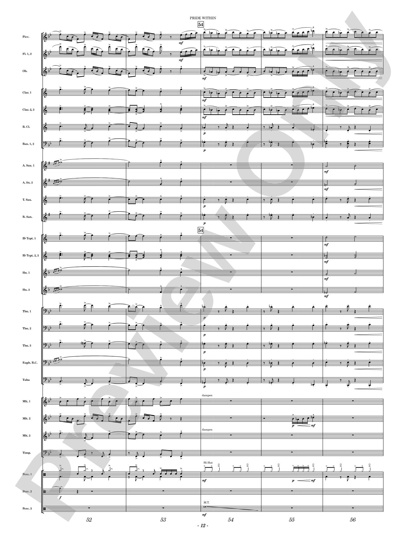 Pride Within: Concert Band Conductor Score & Parts