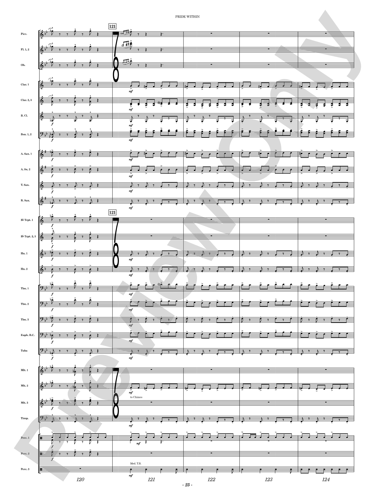 Pride Within: Concert Band Conductor Score & Parts
