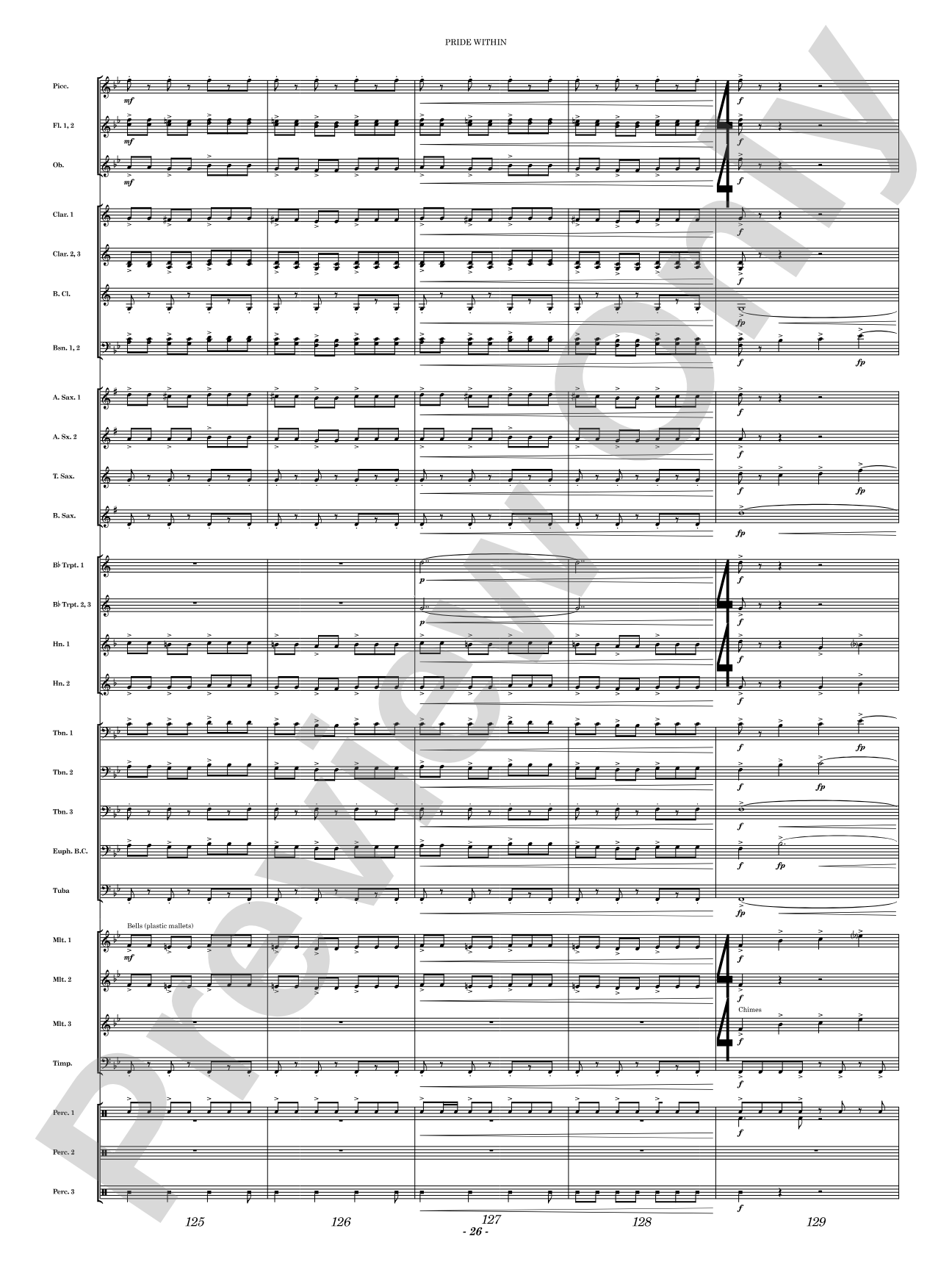 Pride Within: Concert Band Conductor Score & Parts