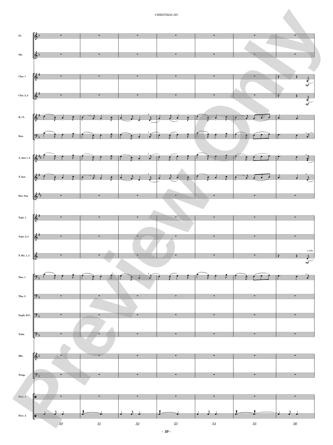 Christmas Jig: Concert Band Conductor Score & Parts