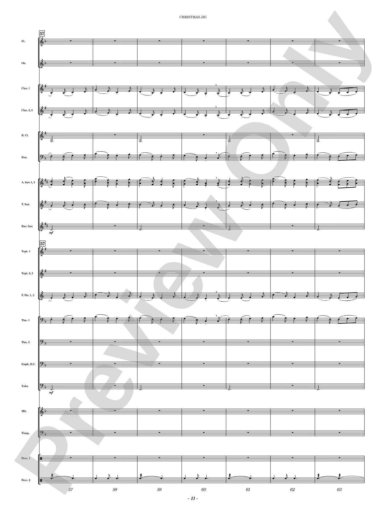 Christmas Jig: Concert Band Conductor Score & Parts
