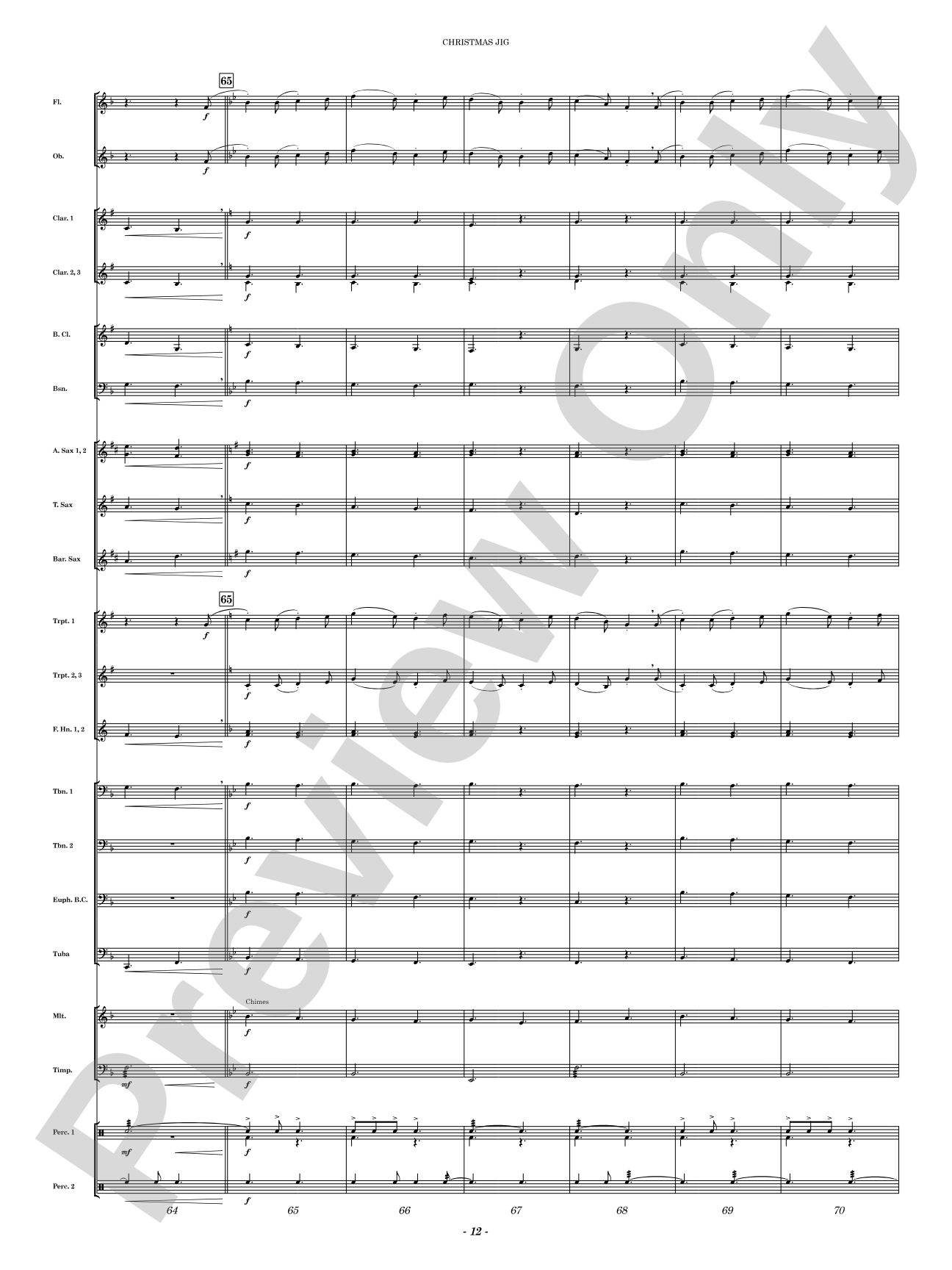 Christmas Jig: Concert Band Conductor Score & Parts