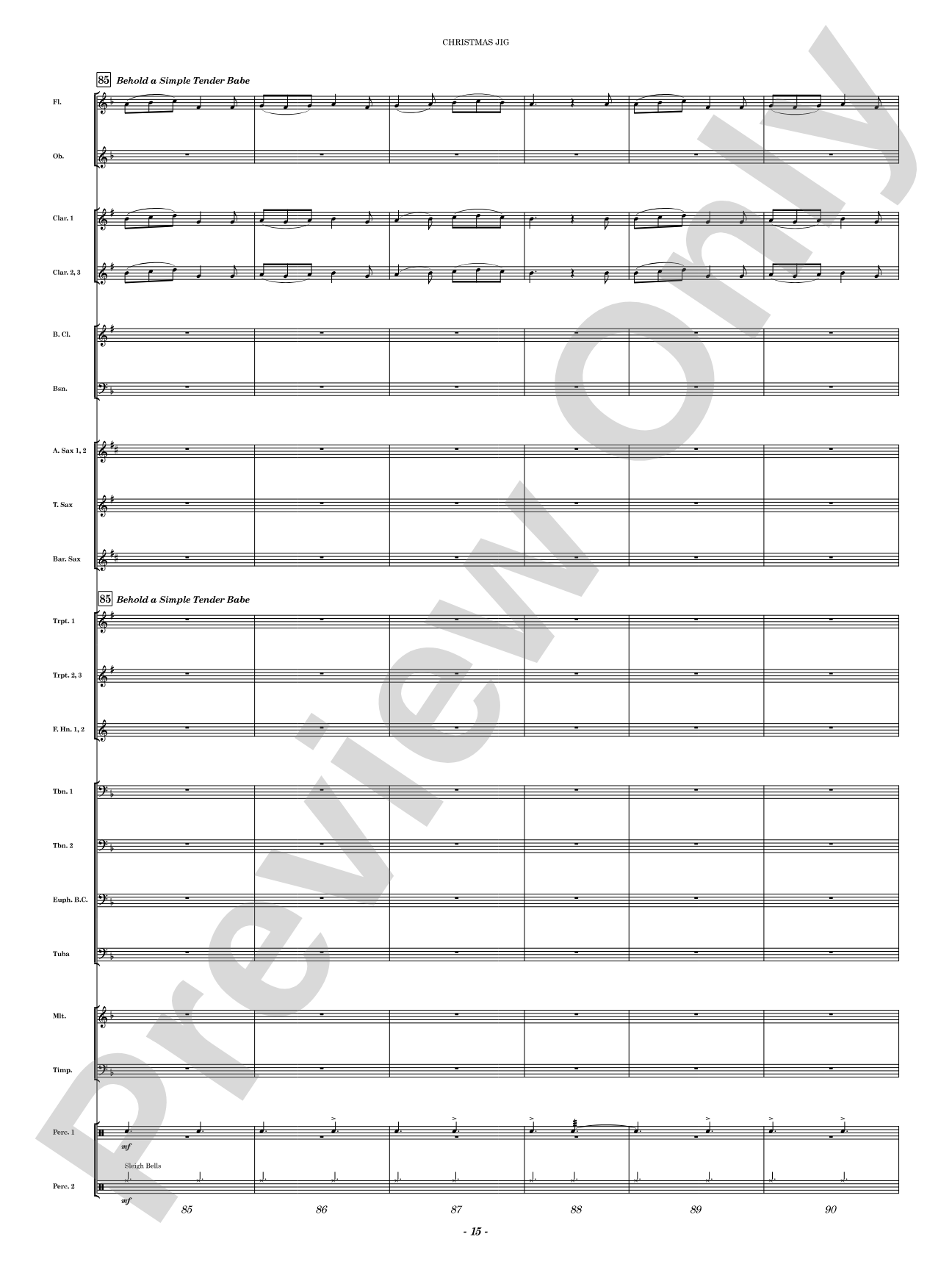 Christmas Jig: Concert Band Conductor Score & Parts