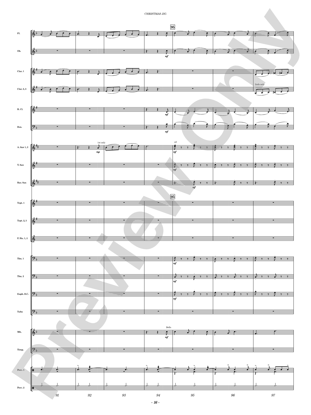 Christmas Jig: Concert Band Conductor Score & Parts