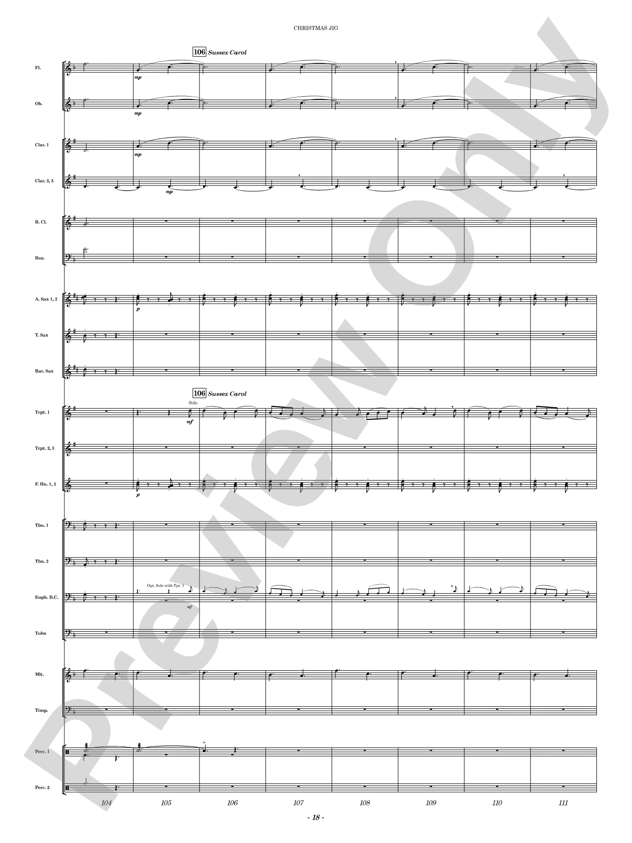 Christmas Jig: Concert Band Conductor Score & Parts
