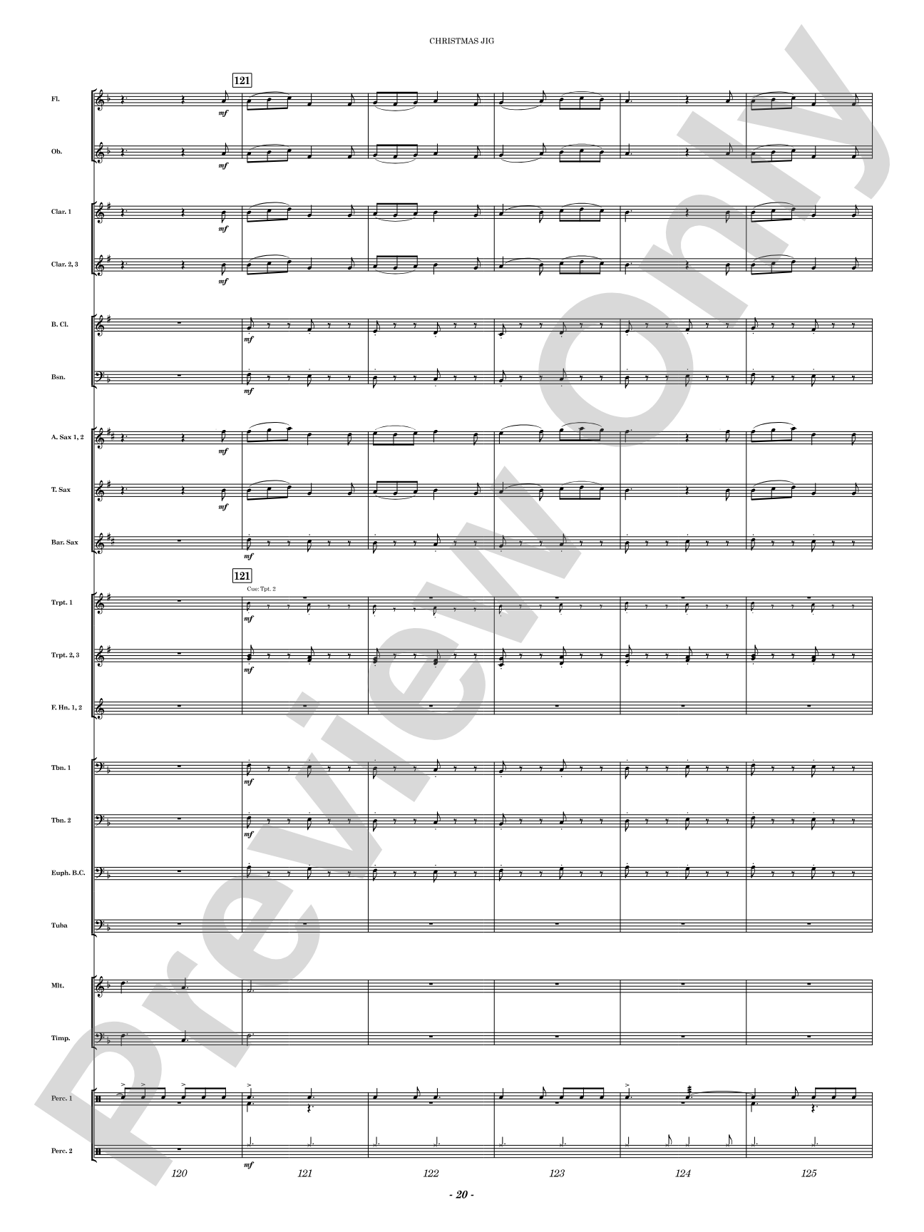 Christmas Jig: Concert Band Conductor Score & Parts