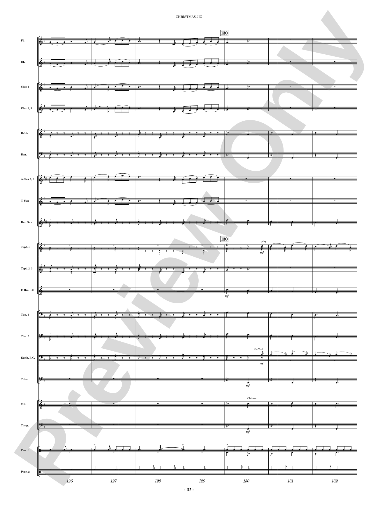 Christmas Jig: Concert Band Conductor Score & Parts