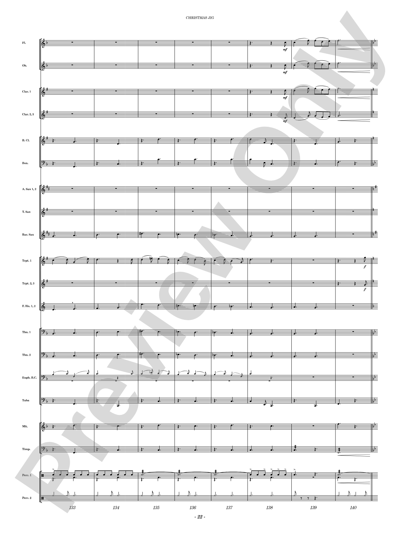 Christmas Jig: Concert Band Conductor Score & Parts