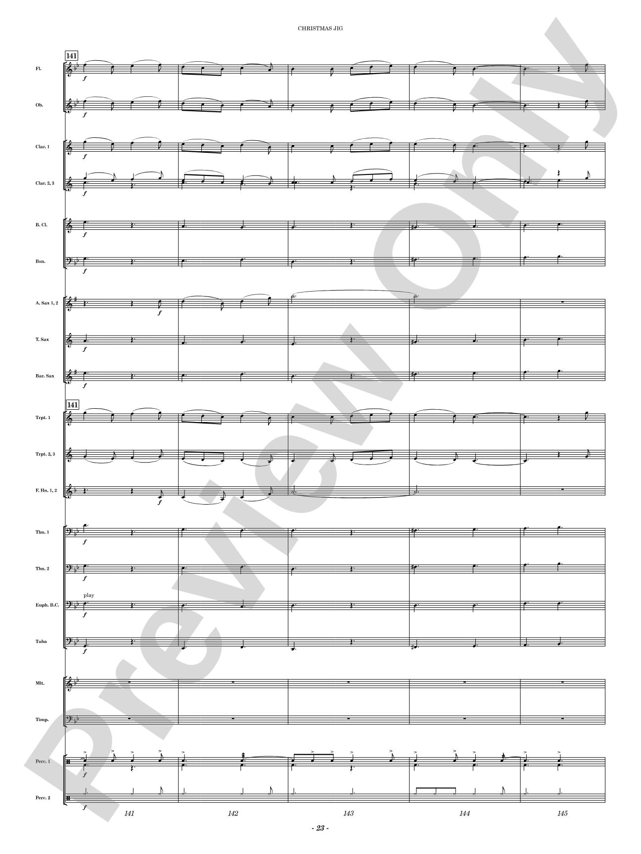 Christmas Jig: Concert Band Conductor Score & Parts