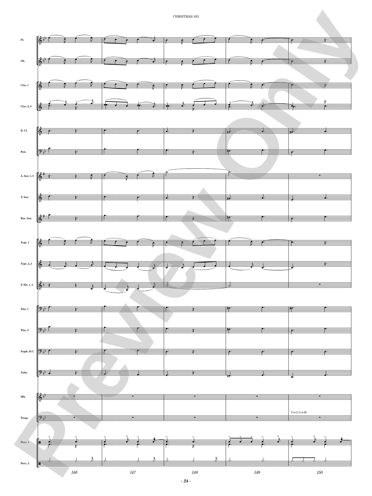 Christmas Jig: Concert Band Conductor Score & Parts