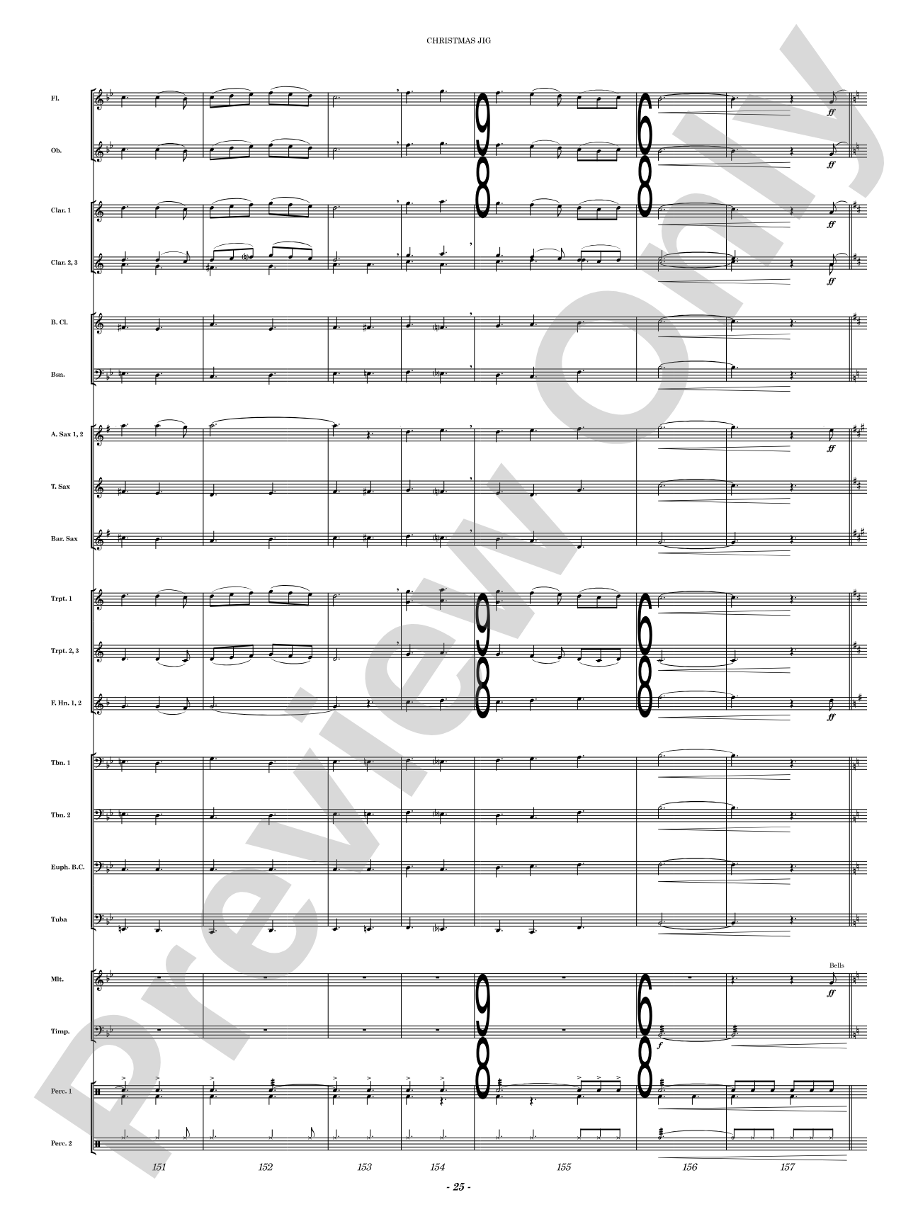 Christmas Jig: Concert Band Conductor Score & Parts