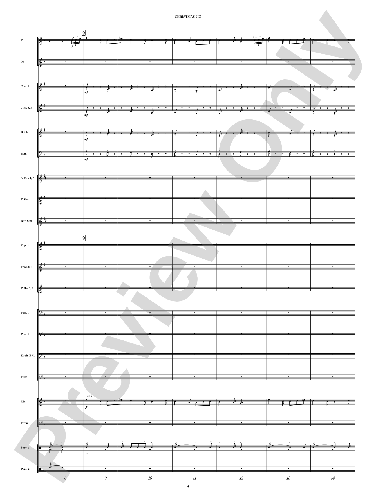 Christmas Jig: Concert Band Conductor Score & Parts