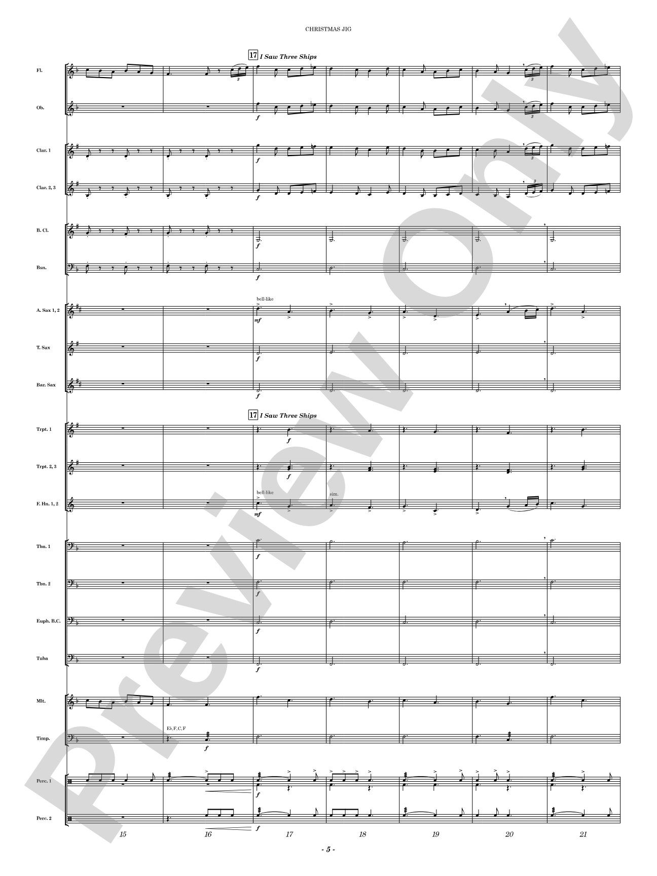 Christmas Jig: Concert Band Conductor Score & Parts