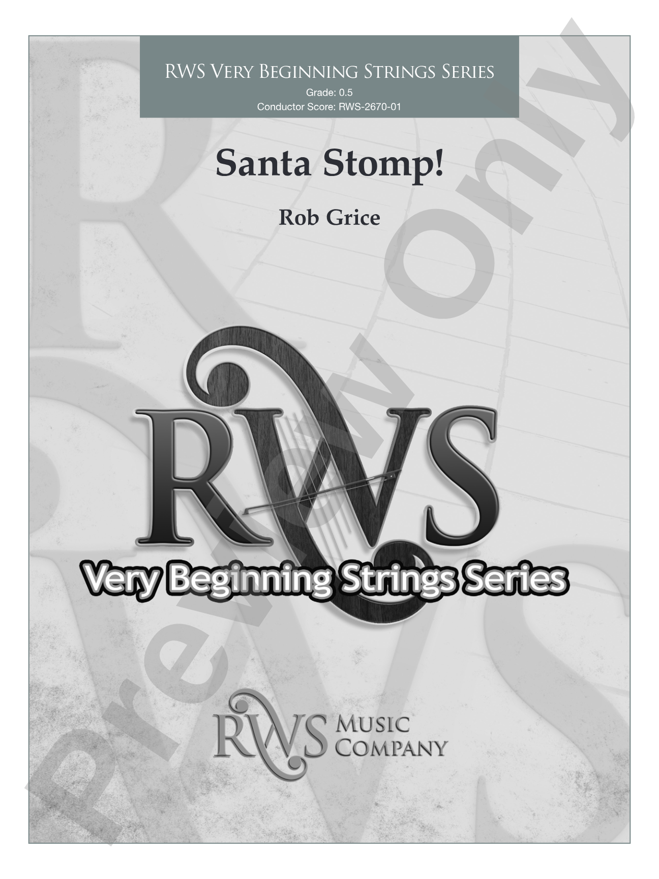 Santa Stomp: String Orchestra Conductor Score & Parts