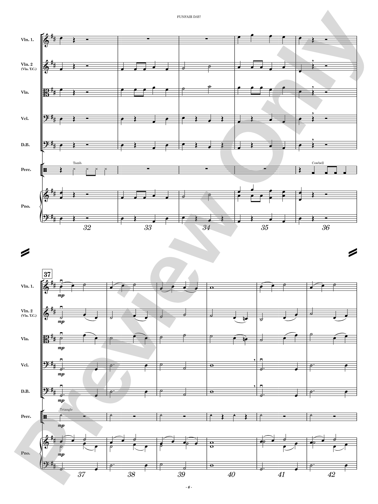 Funfair Day!: String Orchestra Conductor Score & Parts