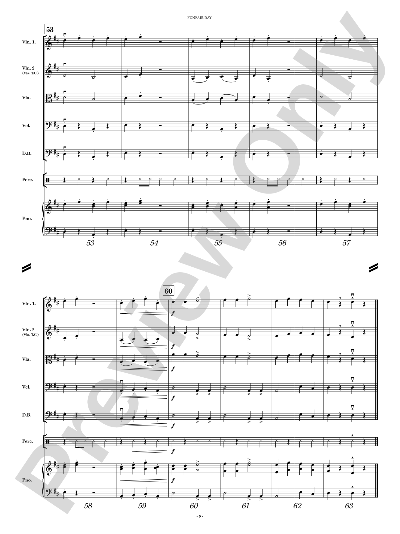 Funfair Day!: String Orchestra Conductor Score & Parts