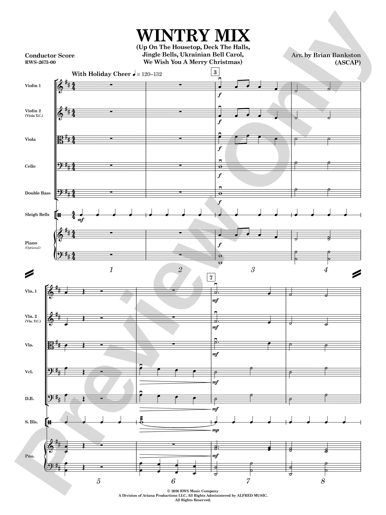 Wintry Mix: String Orchestra Conductor Score & Parts