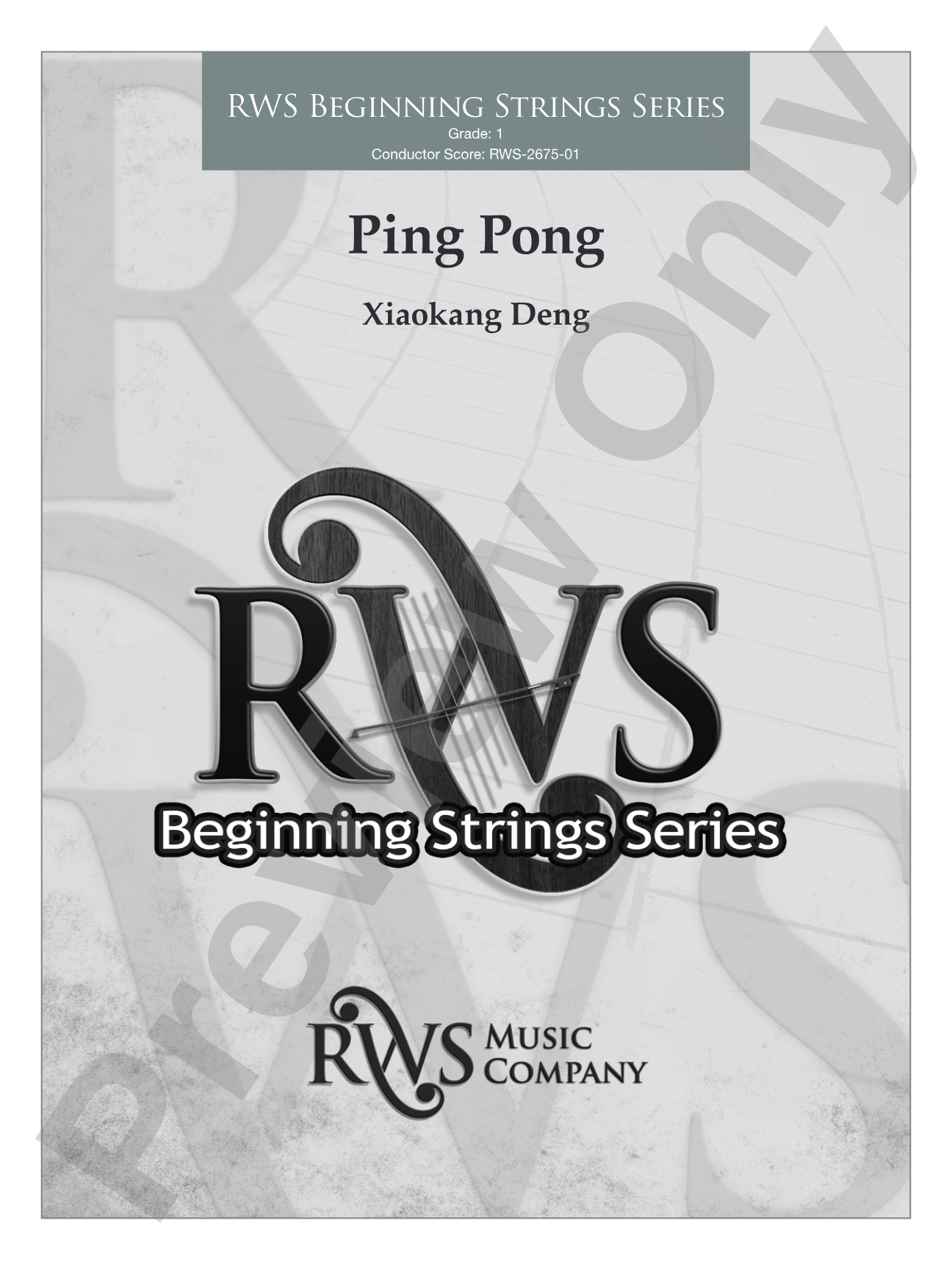 Ping Pong: String Orchestra Conductor Score & Parts