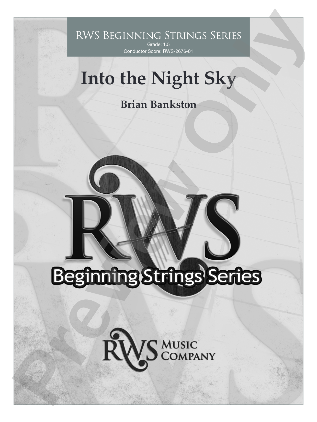 Into the Night Sky: String Orchestra Conductor Score & Parts