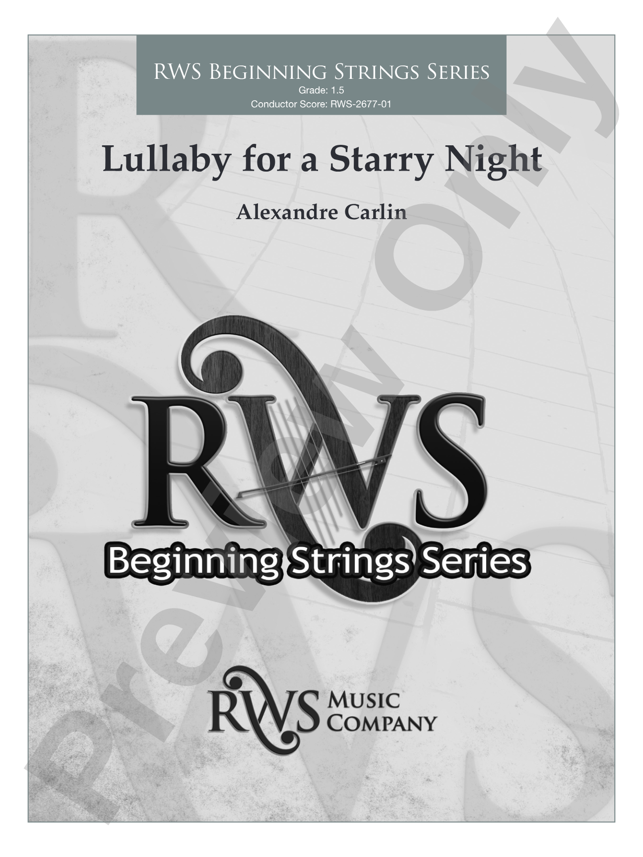 Lullaby for a Starry Night: String Orchestra Conductor Score & Parts