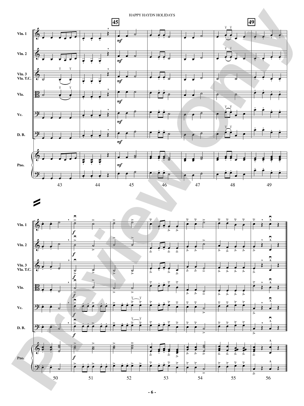 Happy Haydn Holidays: String Orchestra Conductor Score & Parts