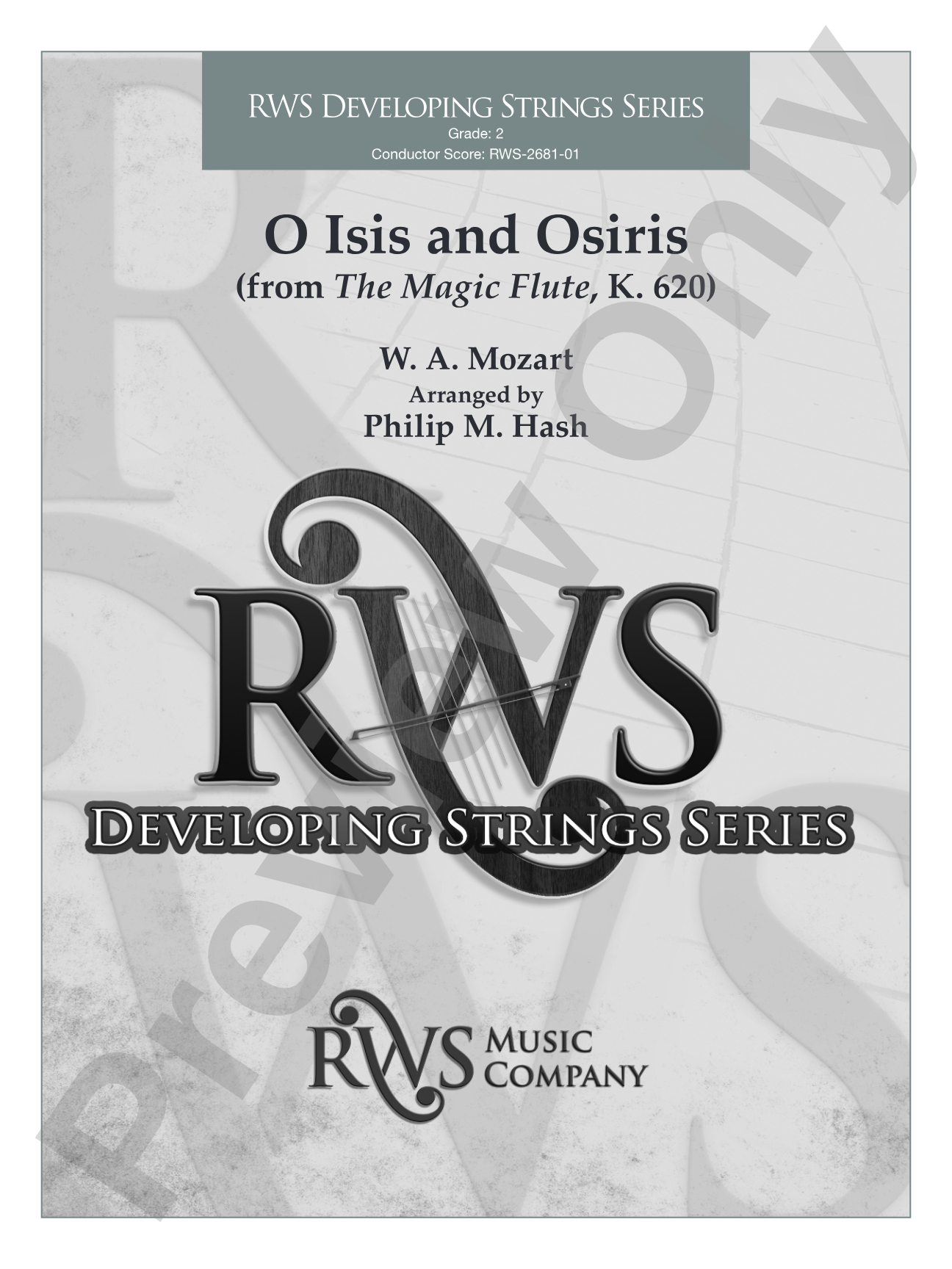 O Isis and Osiris: String Orchestra Conductor Score & Parts