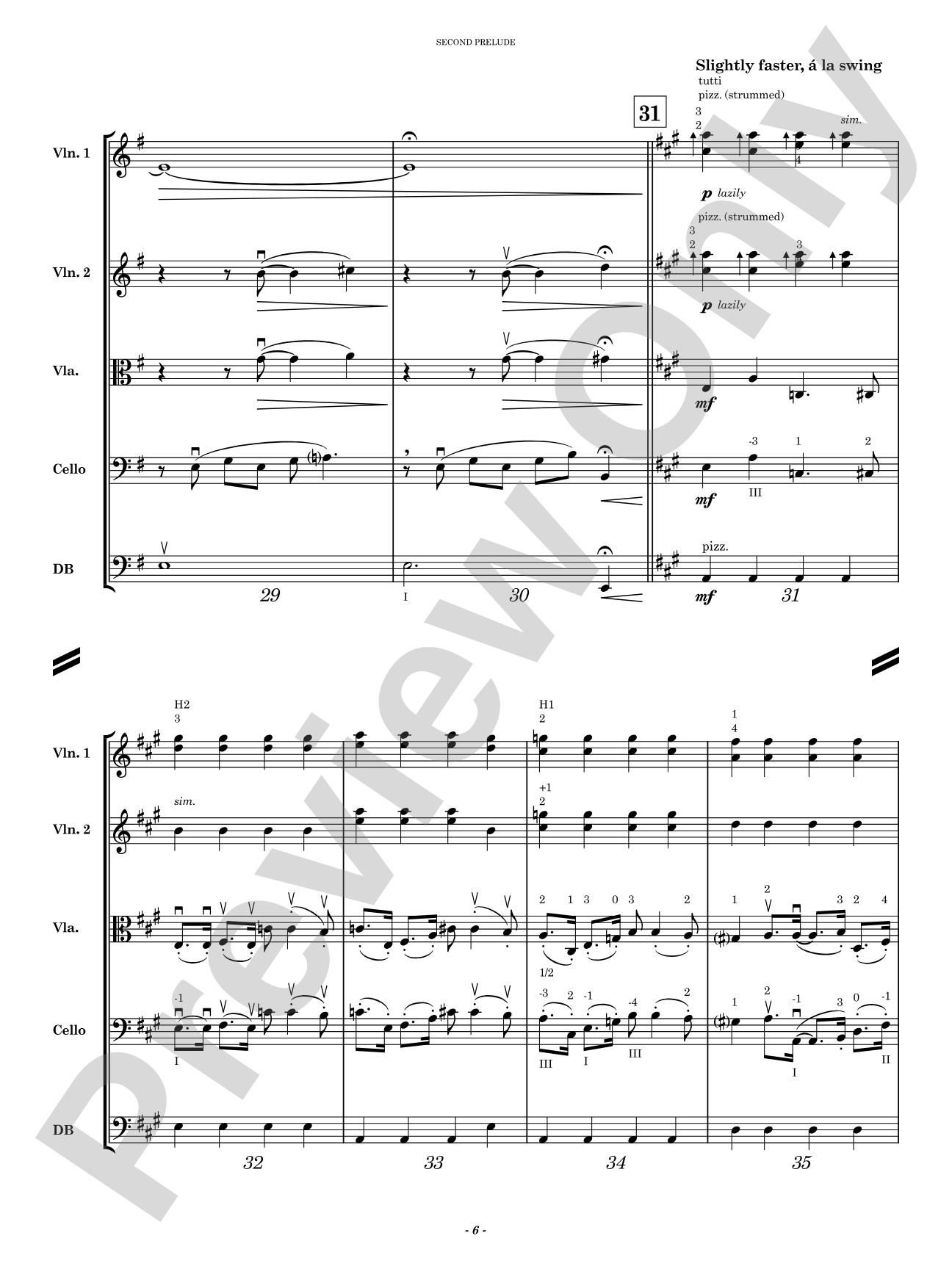 Second Prelude: String Orchestra Conductor Score & Parts
