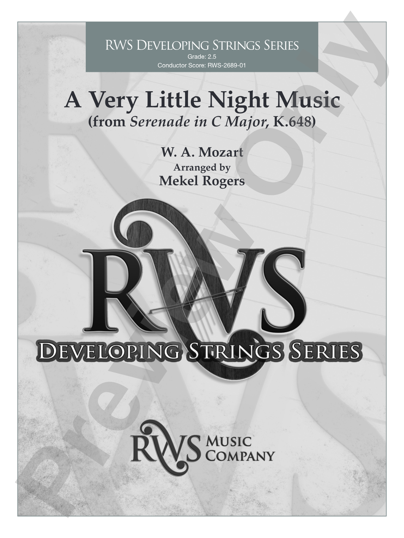 A Very Little Night Music: String Orchestra Conductor Score & Parts