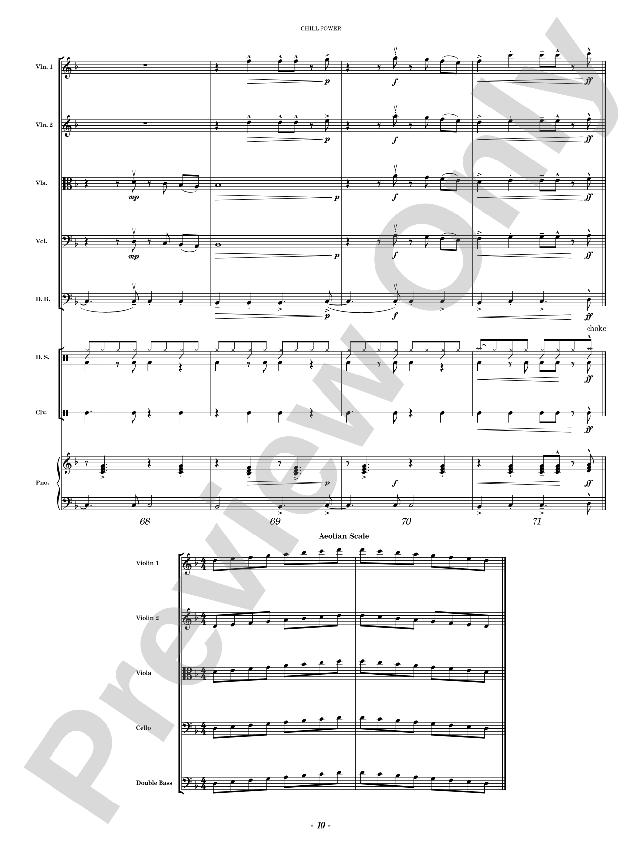 Chill Power: String Orchestra Conductor Score & Parts