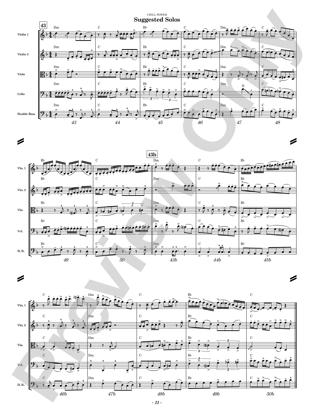 Chill Power: String Orchestra Conductor Score & Parts