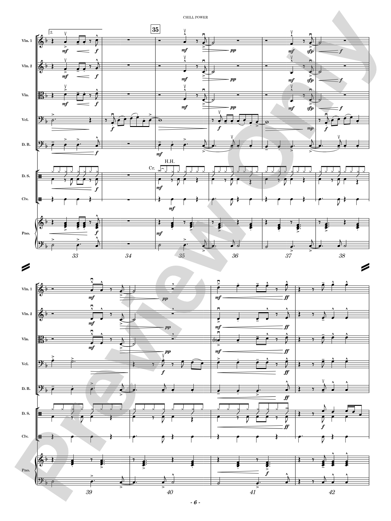 Chill Power: String Orchestra Conductor Score & Parts