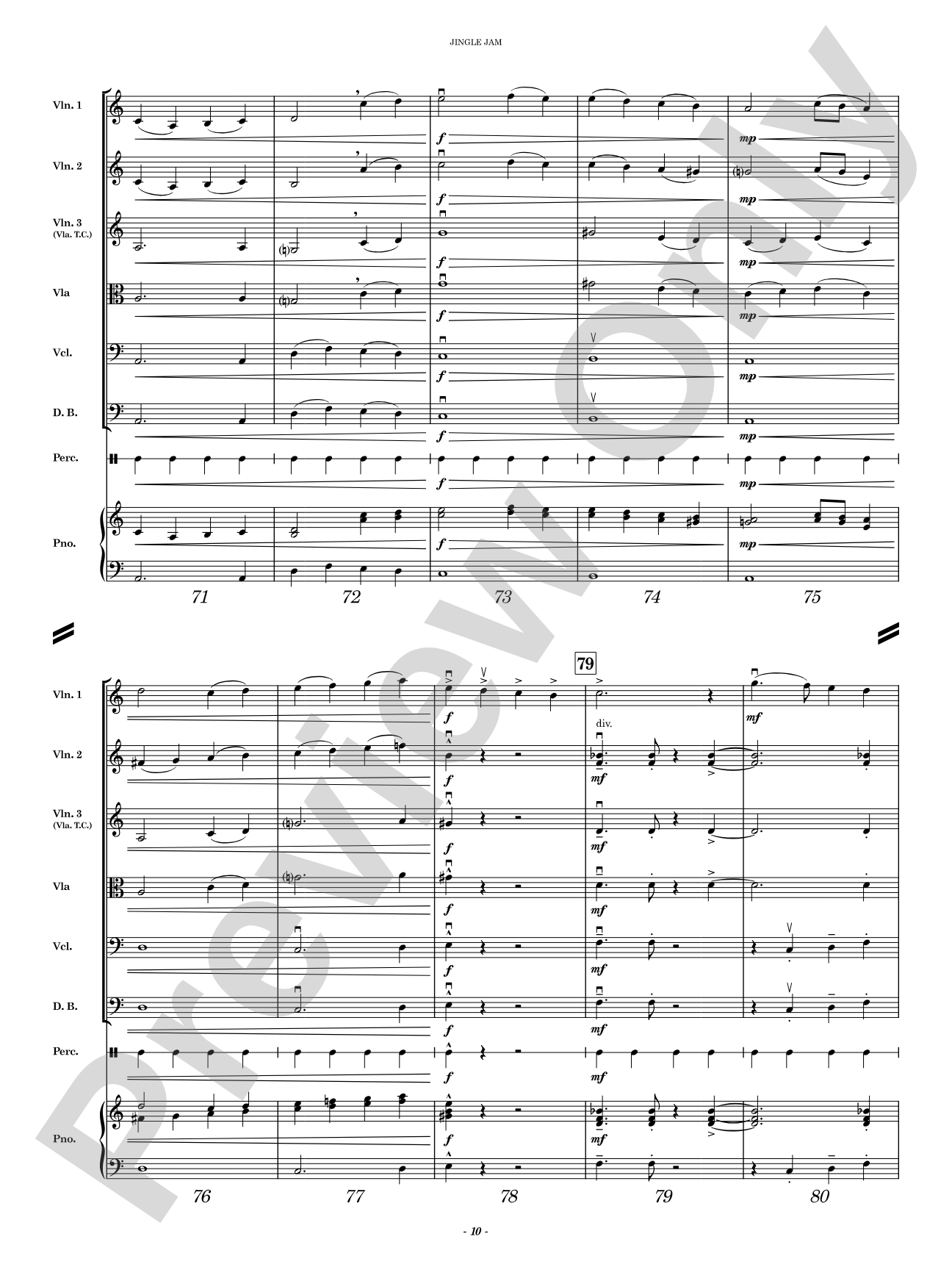Jingle Jam: String Orchestra Conductor Score & Parts