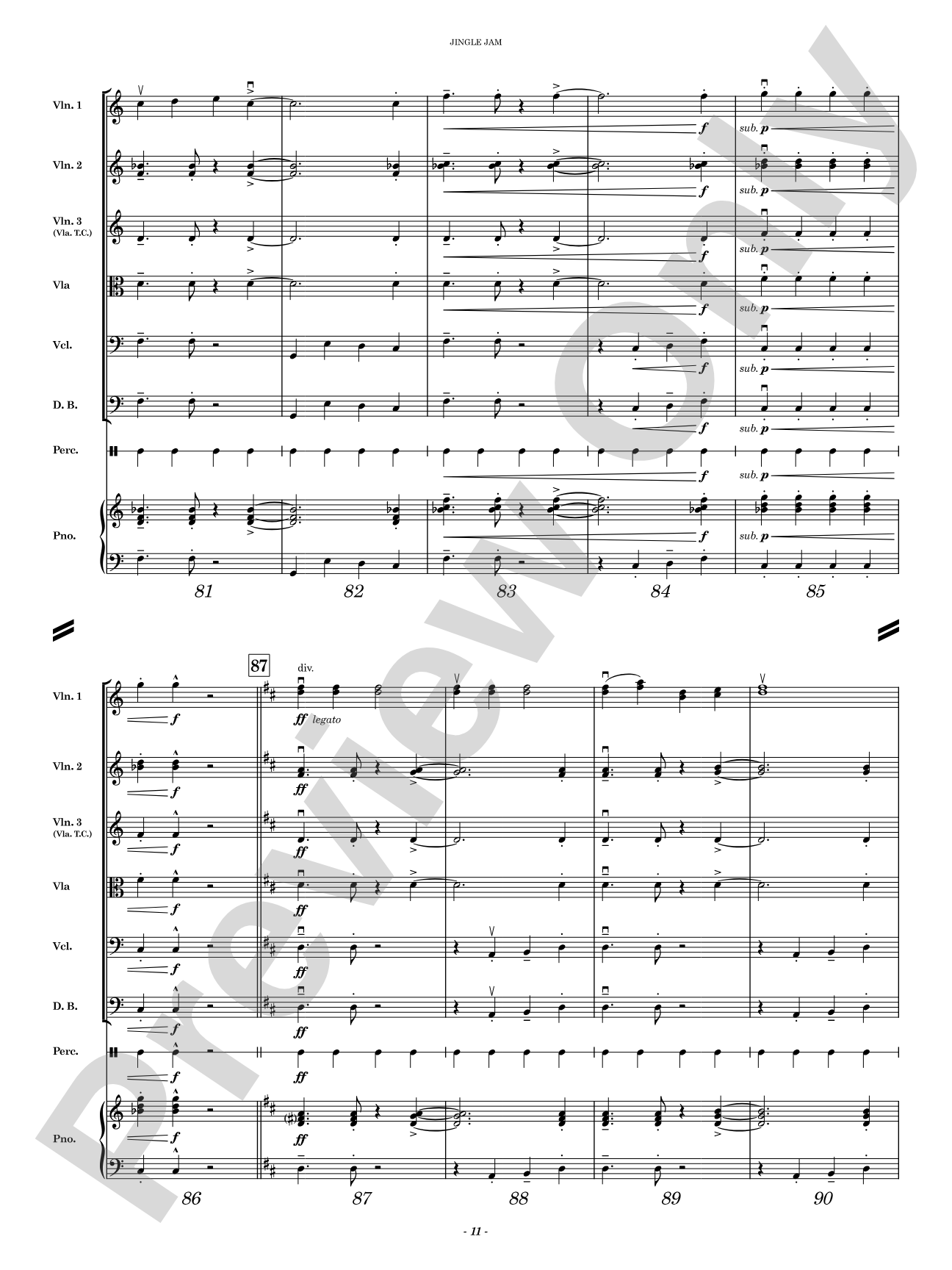 Jingle Jam: String Orchestra Conductor Score & Parts