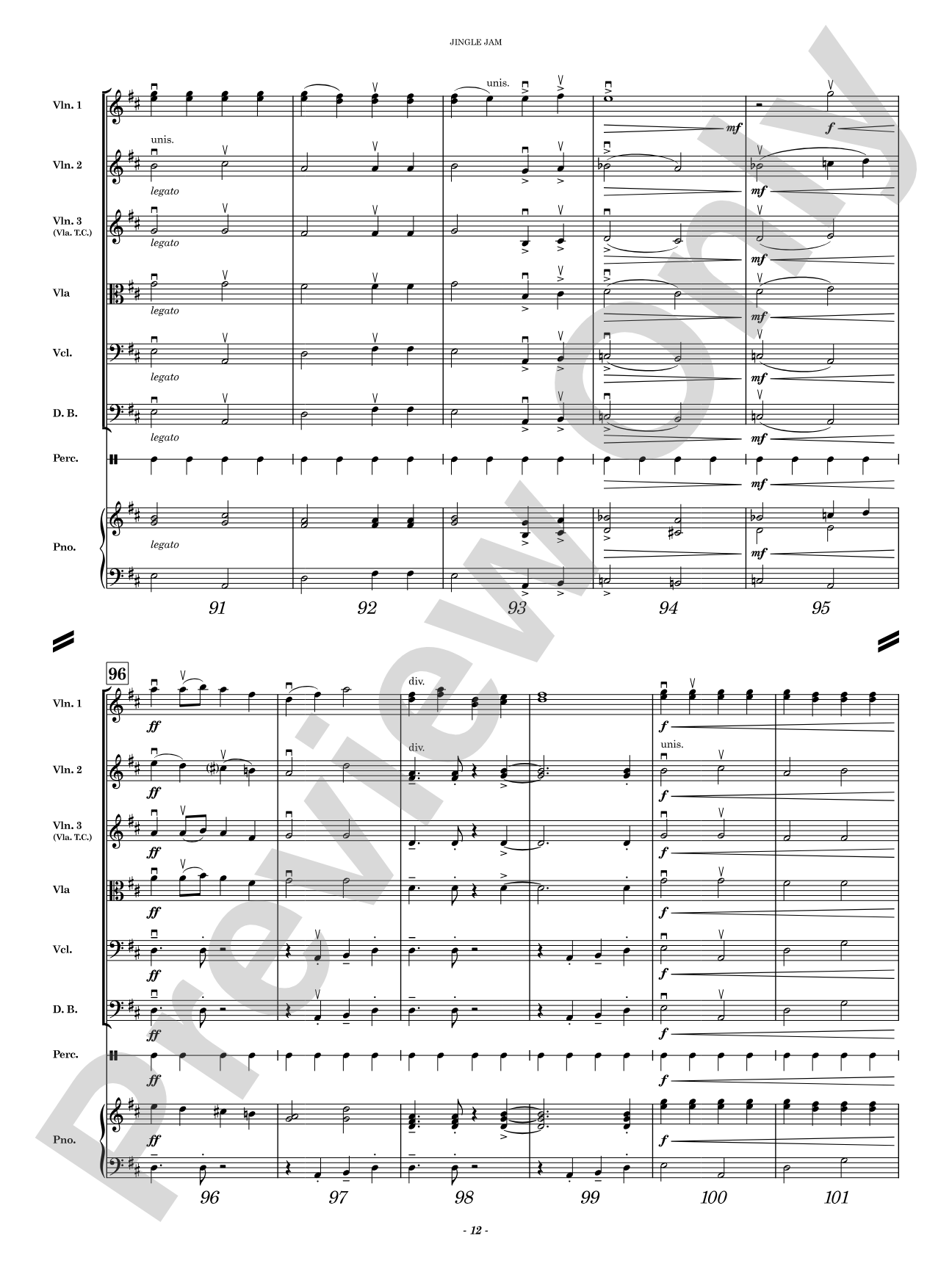Jingle Jam: String Orchestra Conductor Score & Parts