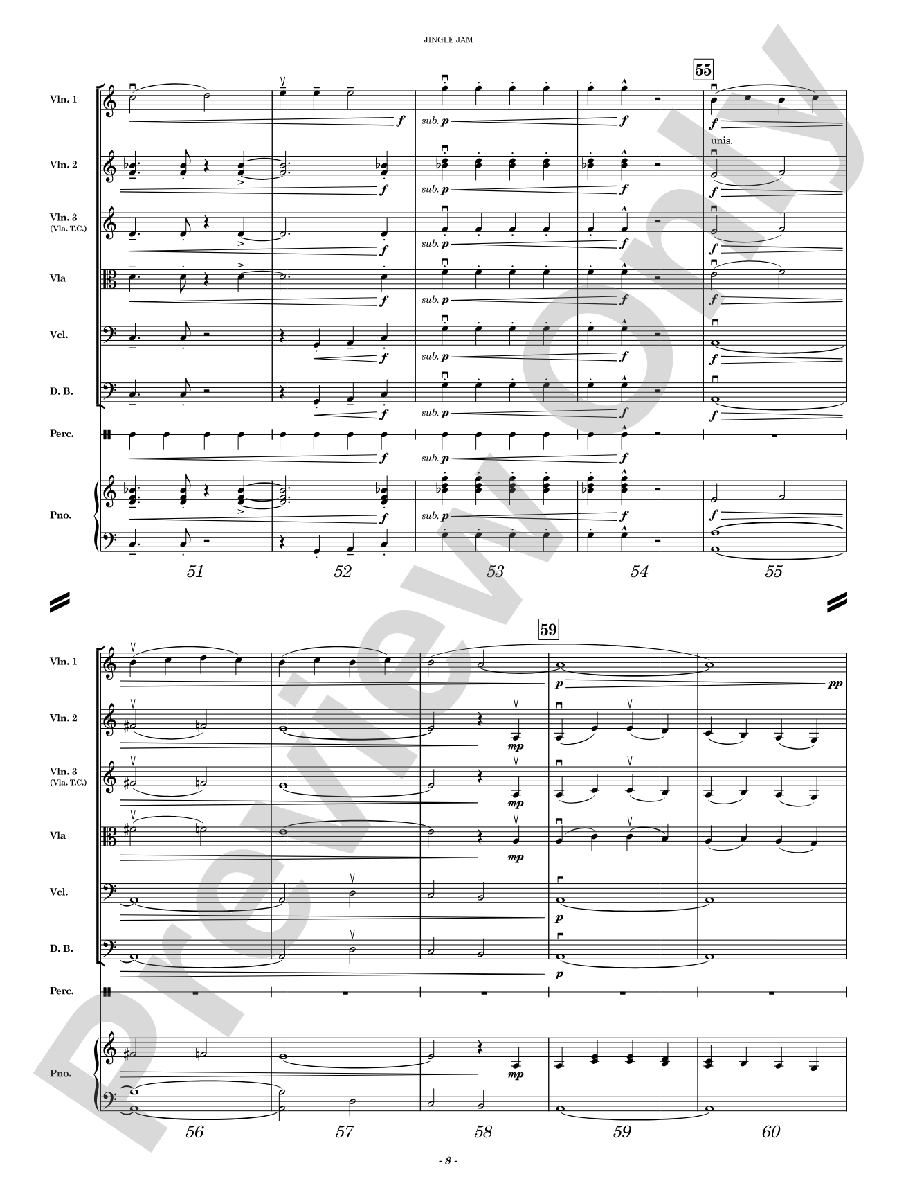 Jingle Jam: String Orchestra Conductor Score & Parts