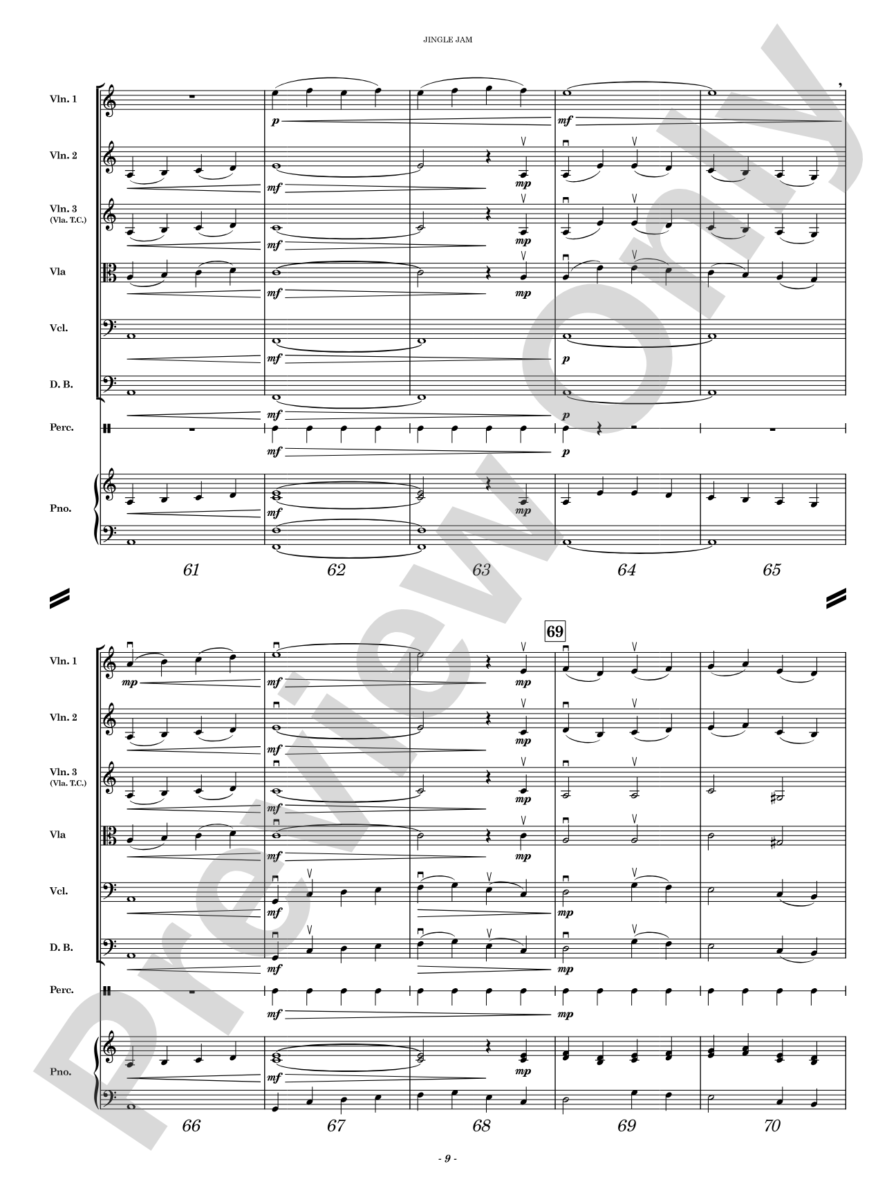 Jingle Jam: String Orchestra Conductor Score & Parts