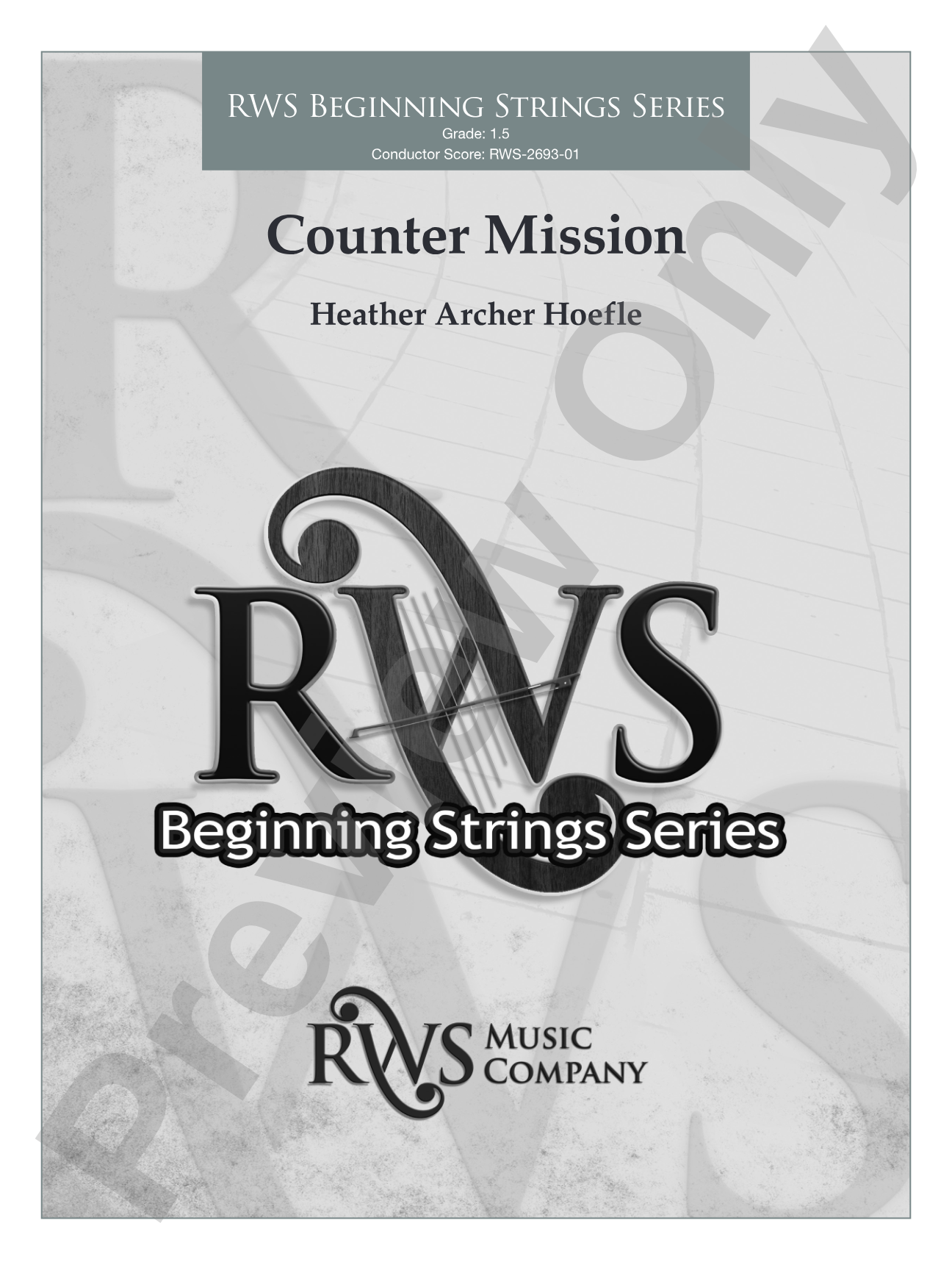 Counter Mission: String Orchestra Conductor Score & Parts