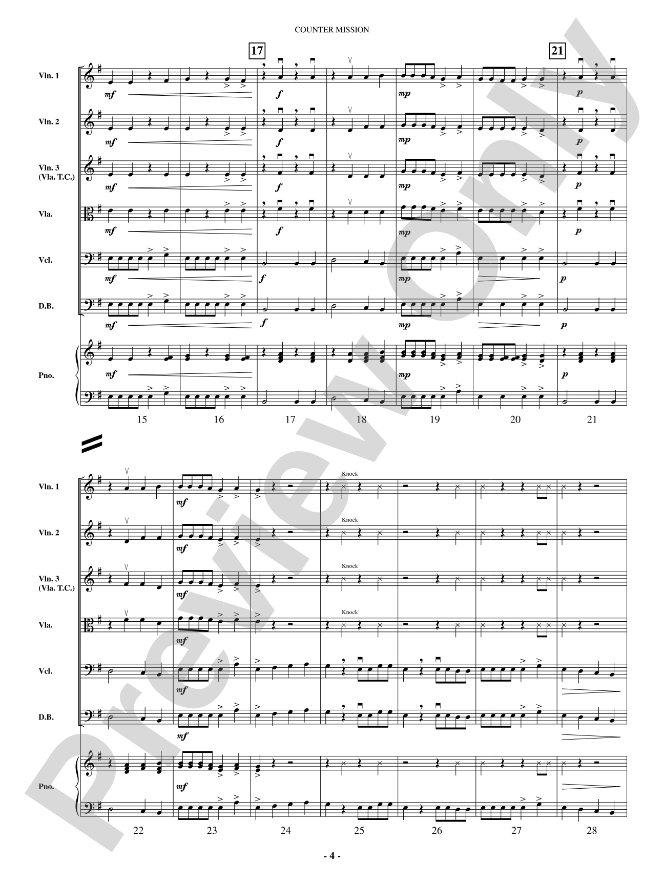 Counter Mission: String Orchestra Conductor Score & Parts