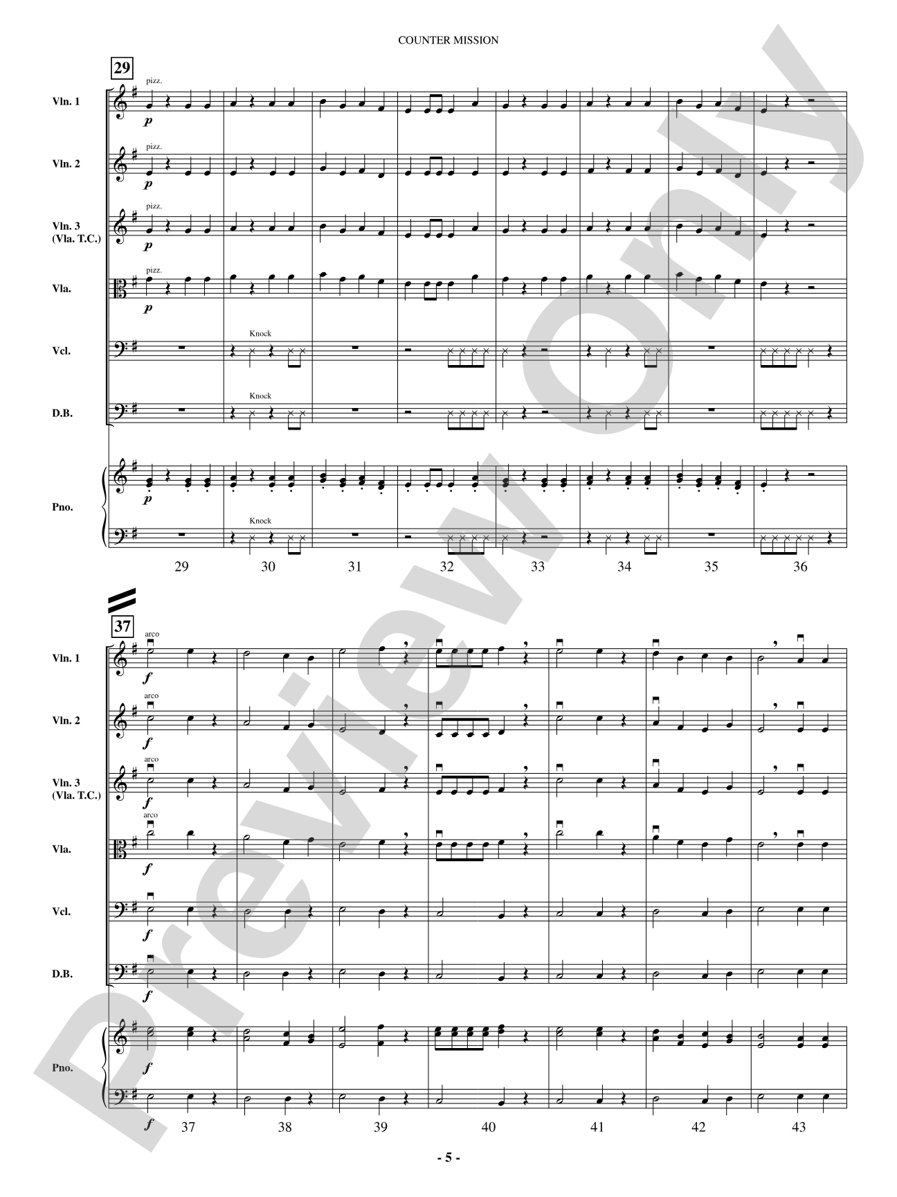 Counter Mission: String Orchestra Conductor Score & Parts