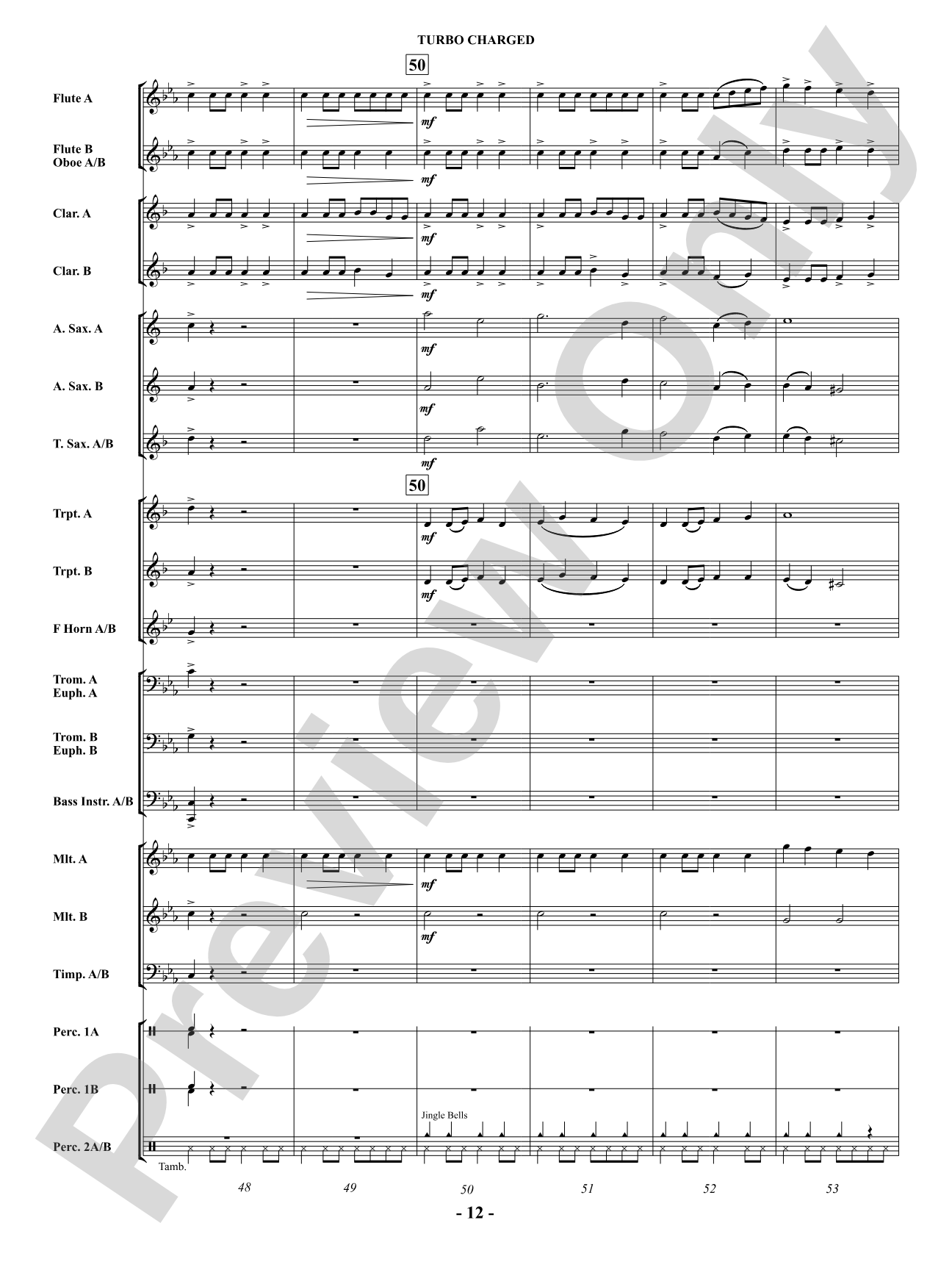 Turbo Charged: Concert Band Conductor Score & Parts