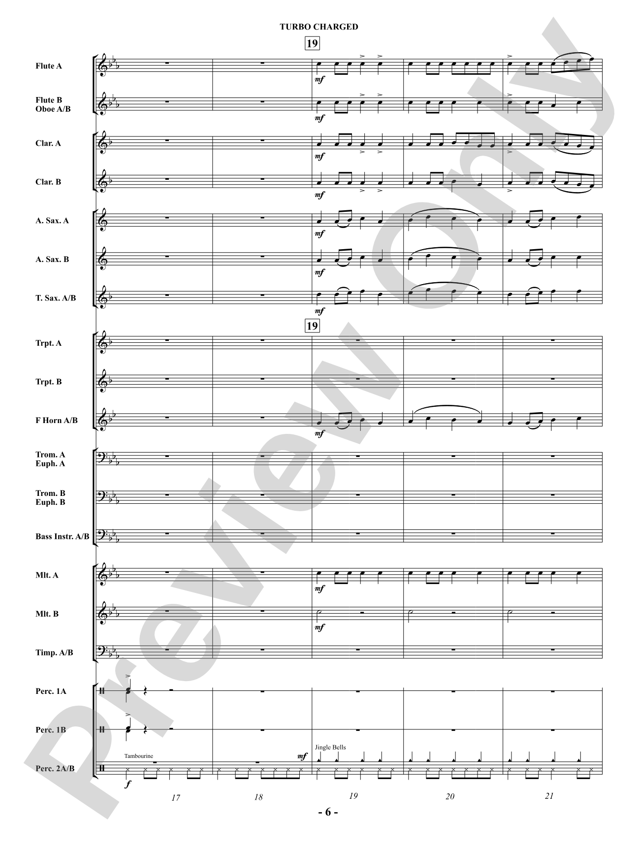 Turbo Charged: Concert Band Conductor Score & Parts