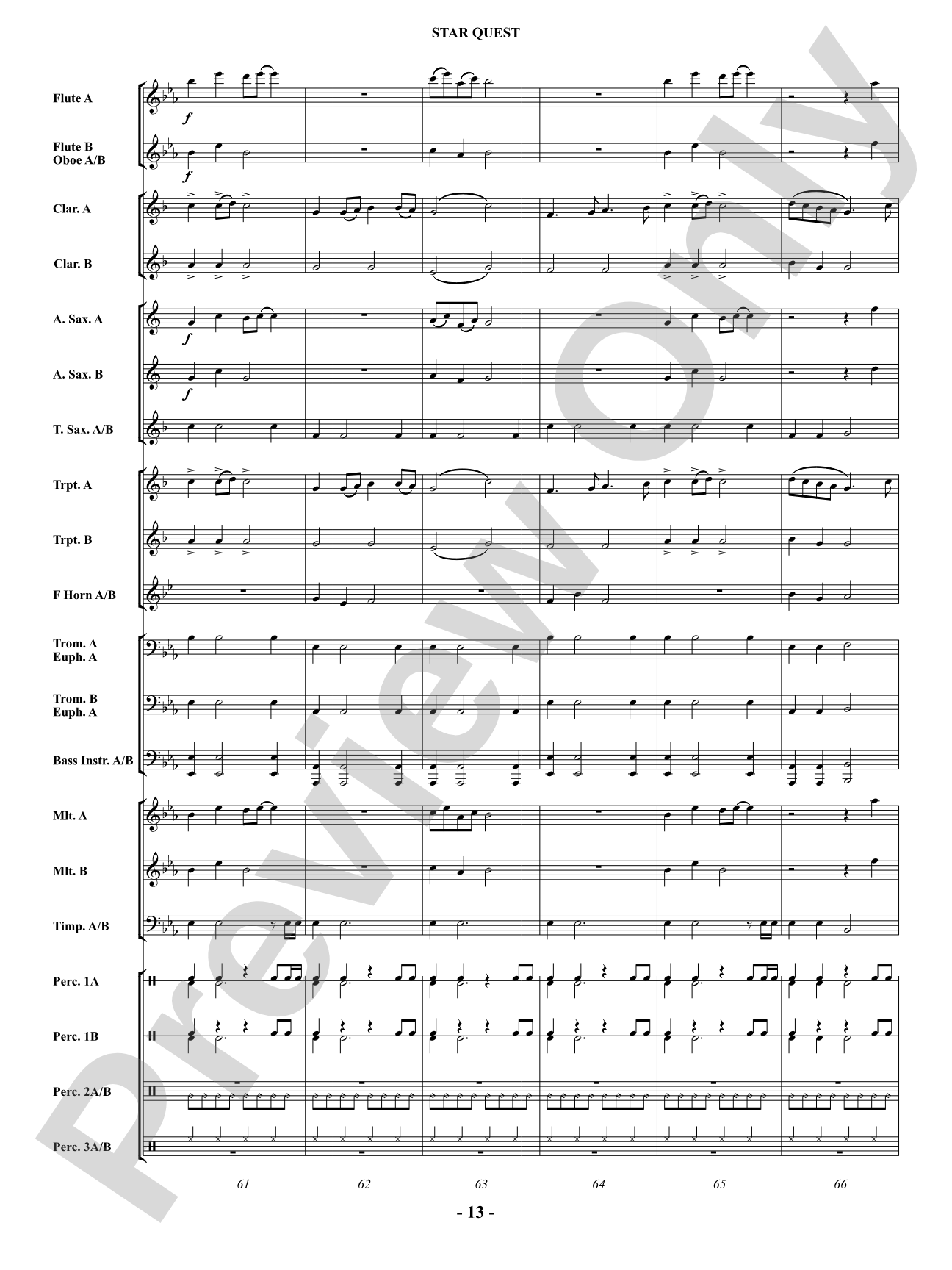Star Quest: Concert Band Conductor Score & Parts