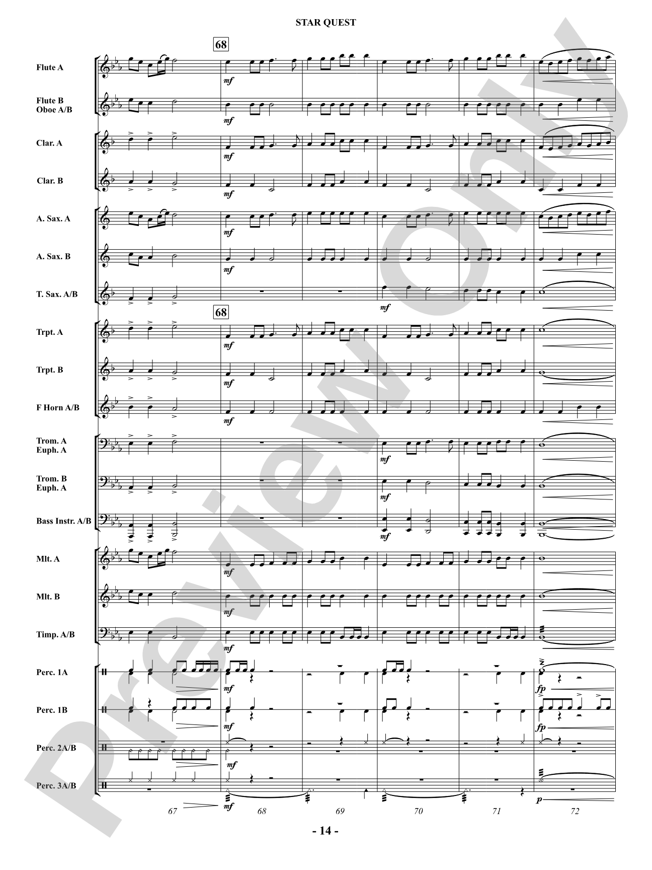 Star Quest: Concert Band Conductor Score & Parts