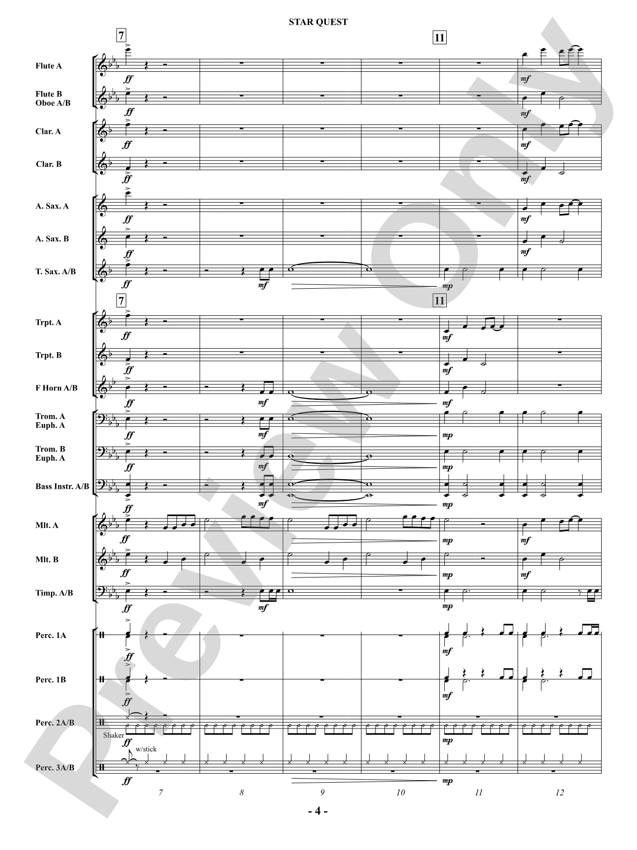 Star Quest: Concert Band Conductor Score & Parts
