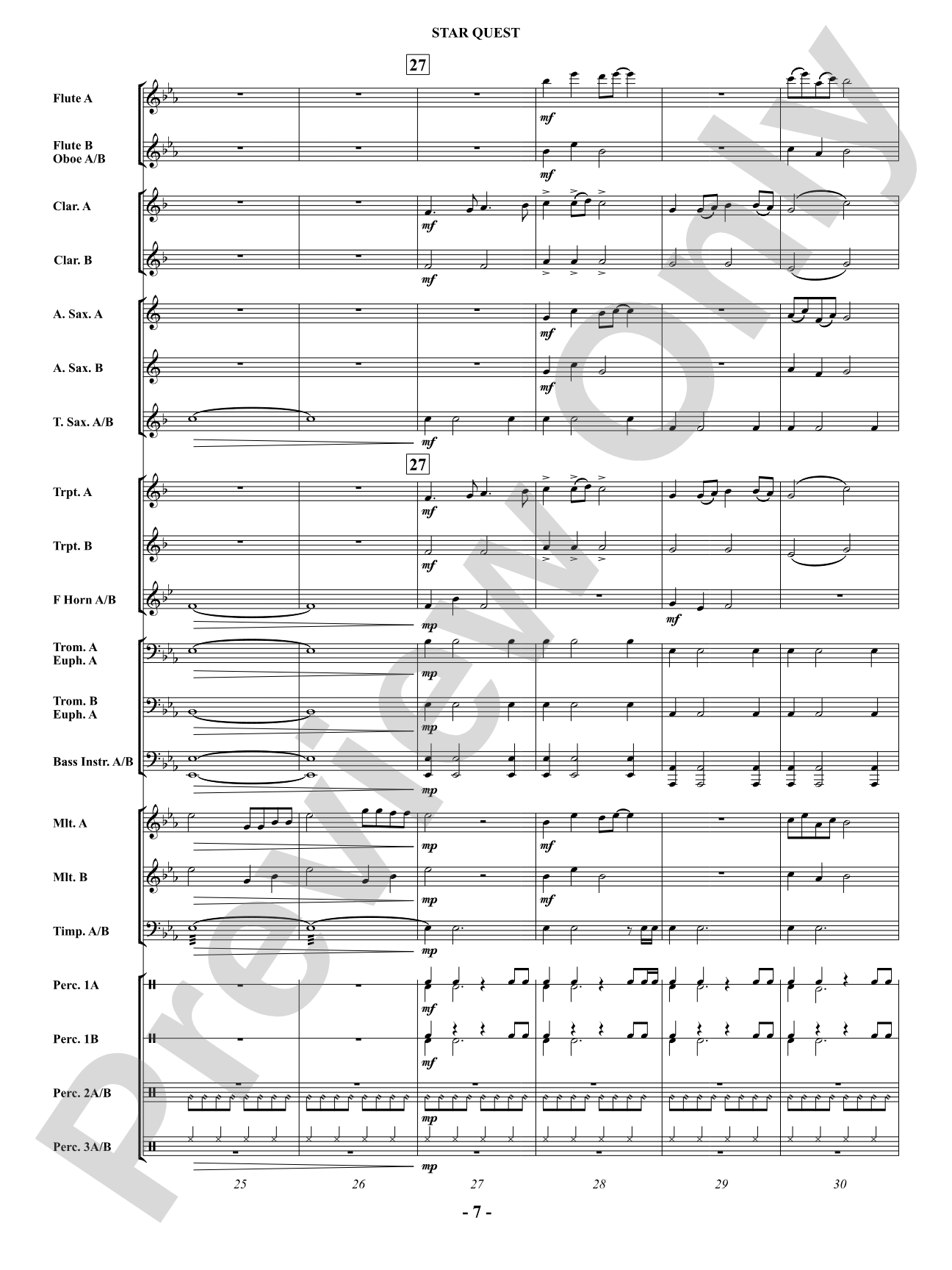 Star Quest: Concert Band Conductor Score & Parts