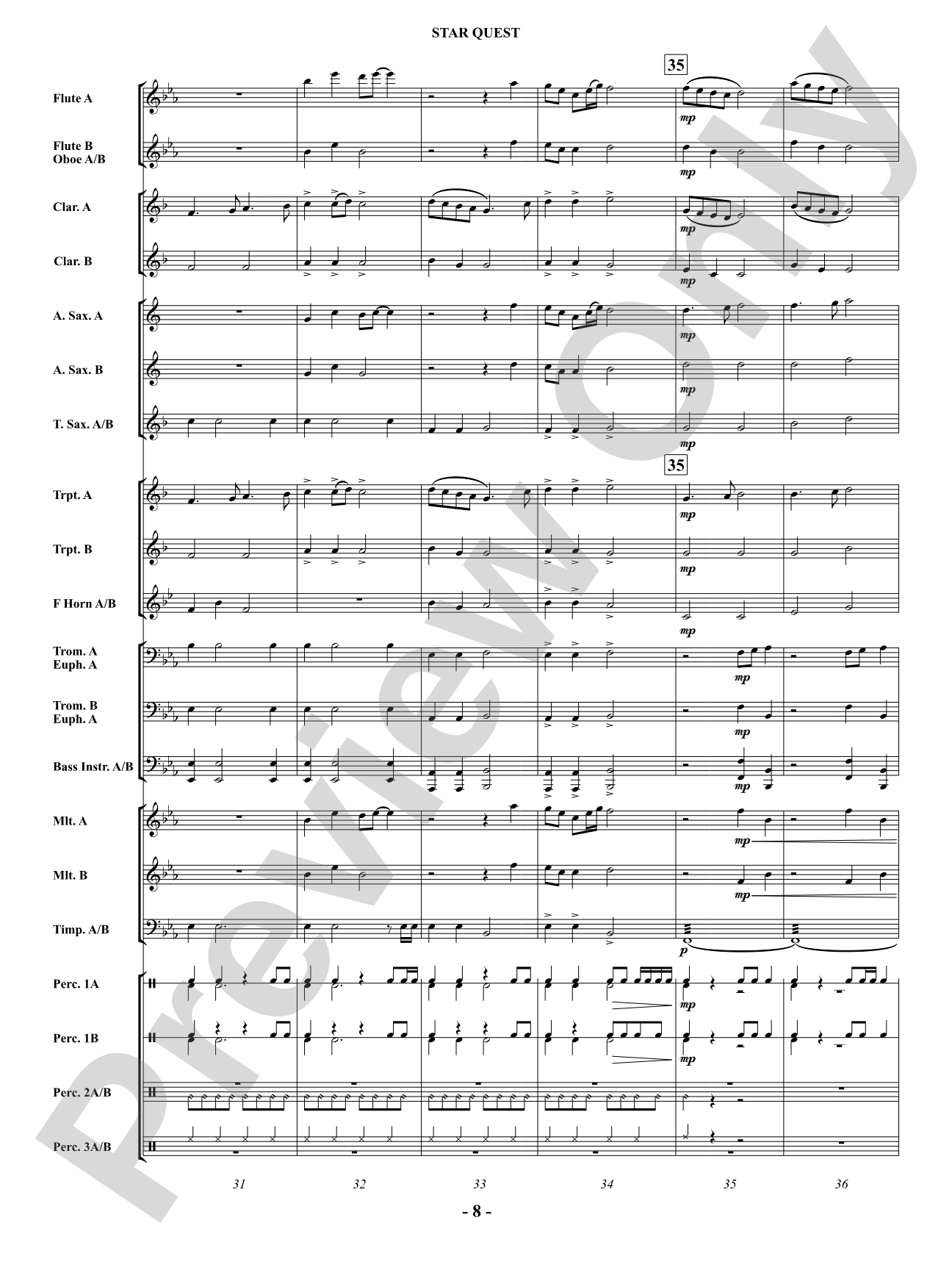 Star Quest: Concert Band Conductor Score & Parts