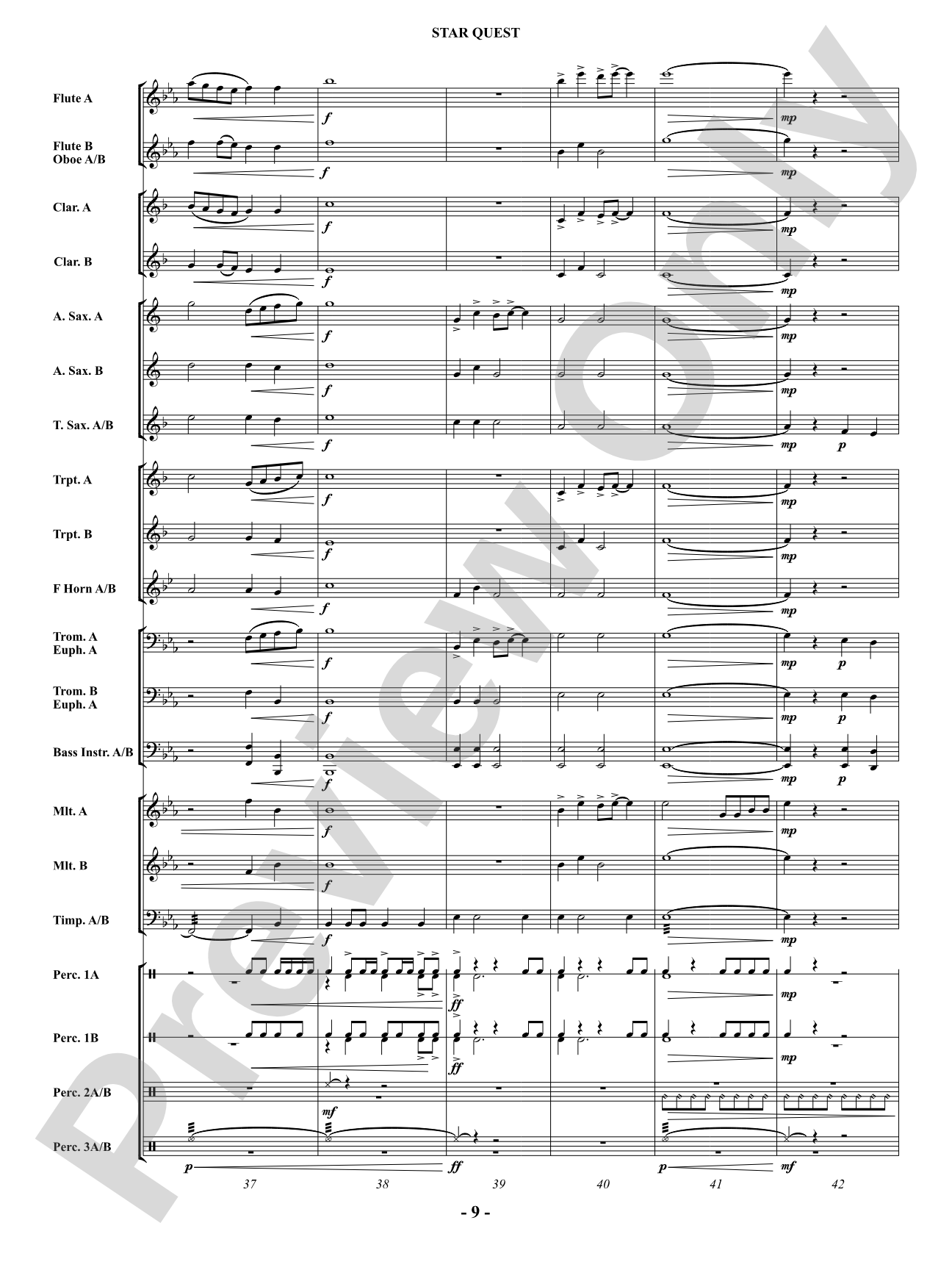 Star Quest: Concert Band Conductor Score & Parts