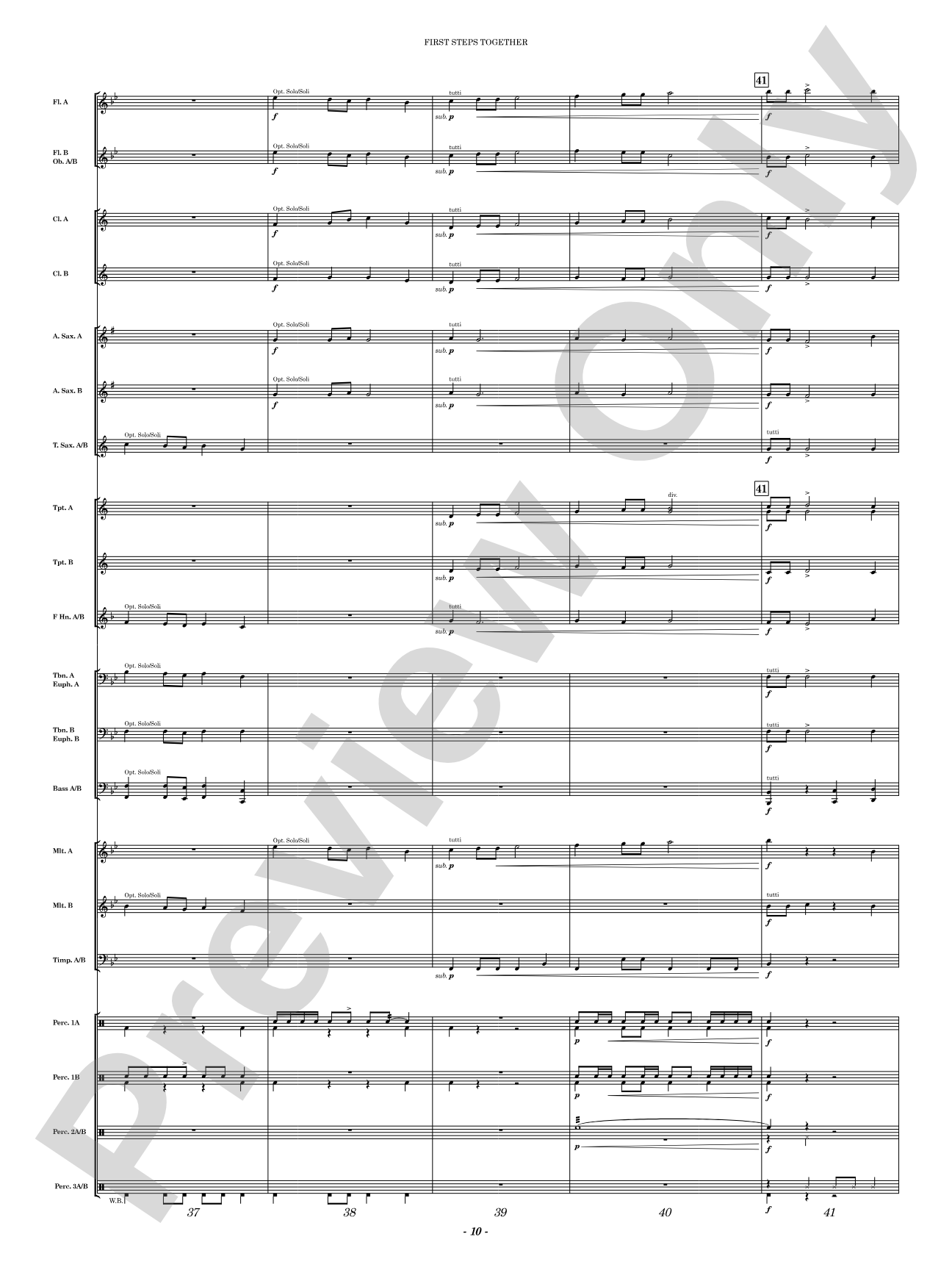 First Steps Together: Concert Band Conductor Score & Parts